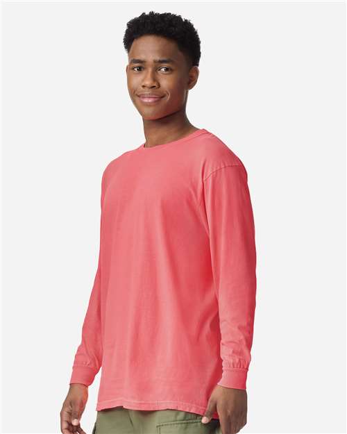 Comfort Colors Unisex Garment-Dyed Heavyweight Long Sleeve T-Shirt - 6014 Watermelon