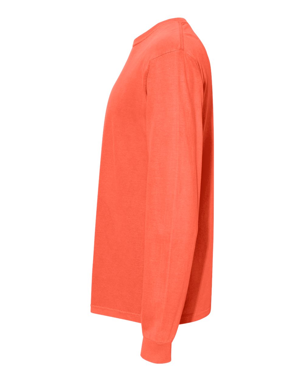 Comfort Colors Unisex Garment-Dyed Heavyweight Long Sleeve T-Shirt - 6014 Neon Red Orange