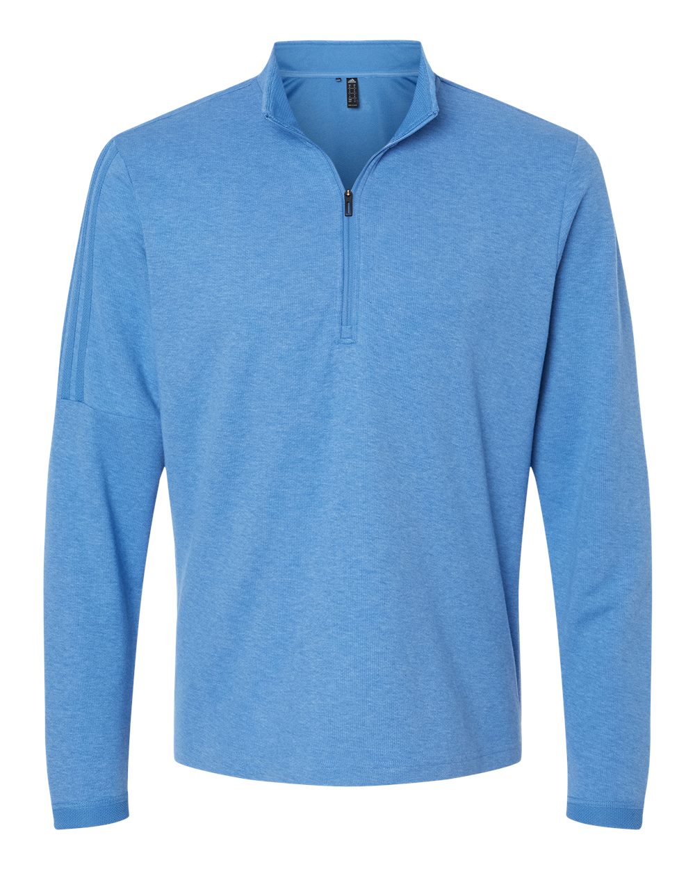 Adidas Men's 3-Stripes Quarter-Zip Sweater Pullover - A554 Focus Blue Melange