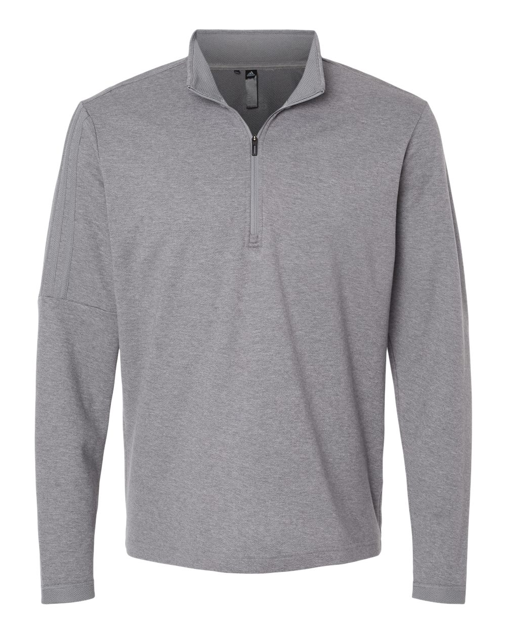 Adidas Men's 3-Stripes Quarter-Zip Sweater Pullover - A554 Grey Three Melange