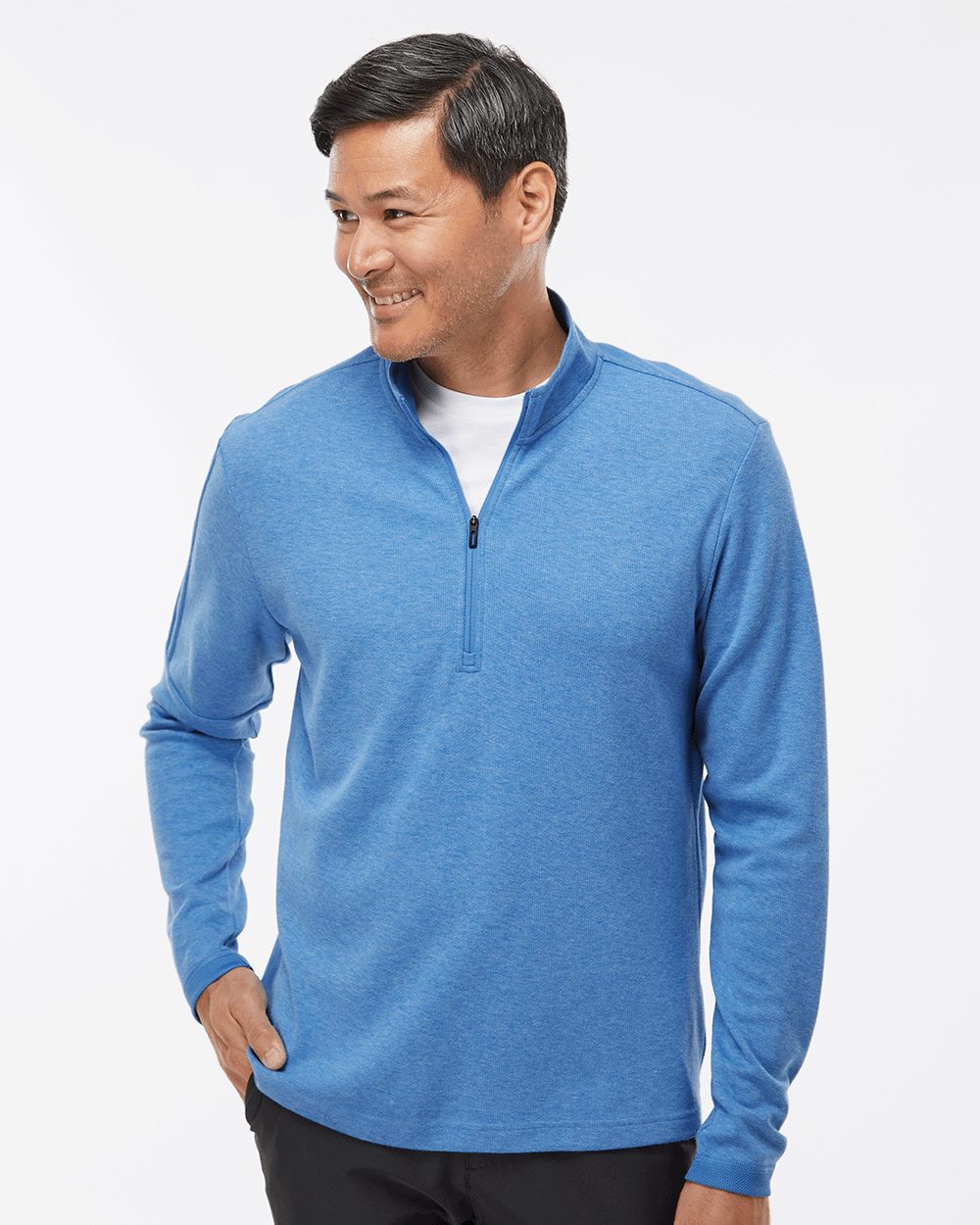 Adidas Men's 3-Stripes Quarter-Zip Sweater Pullover - A554