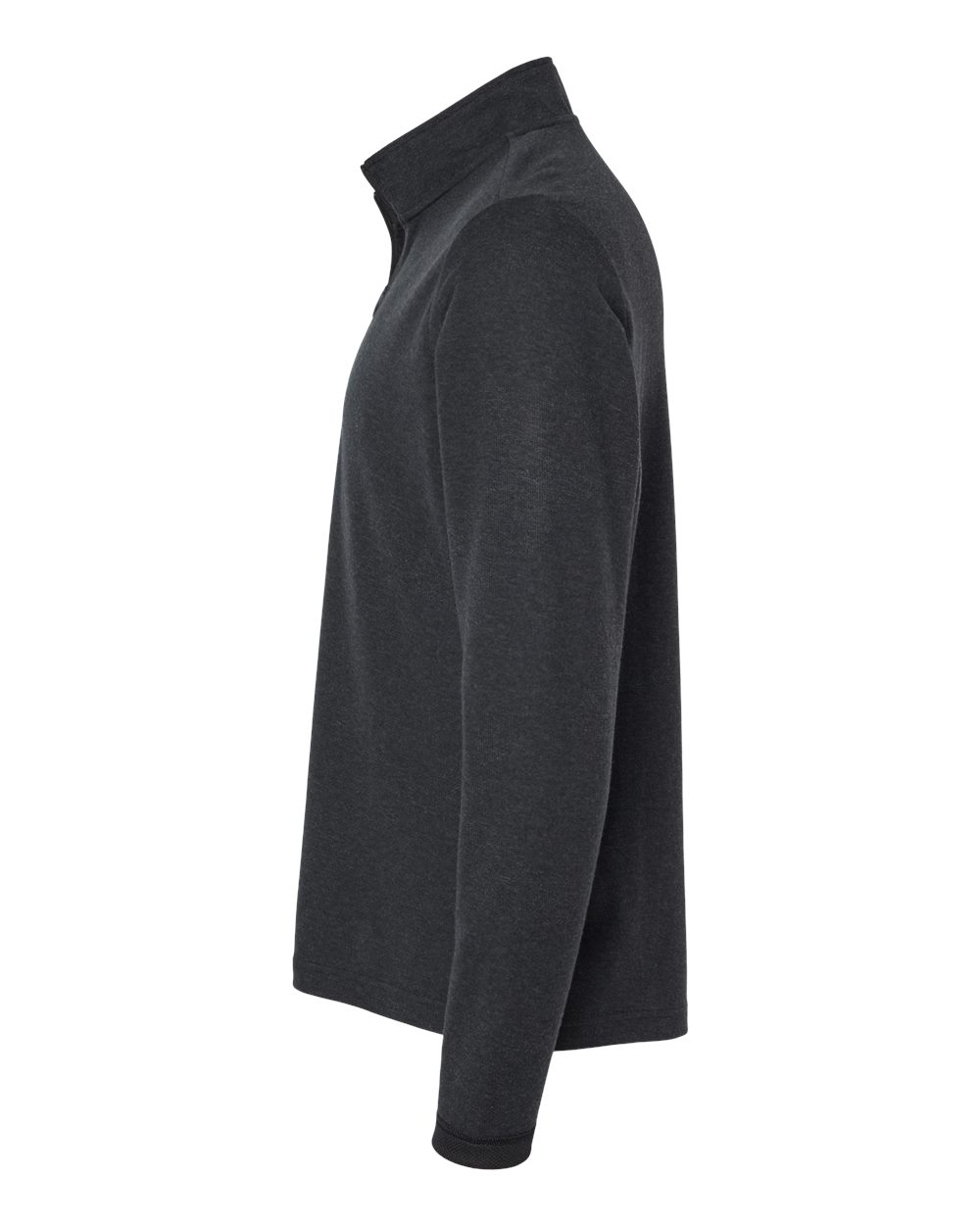 Adidas Men's 3-Stripes Quarter-Zip Sweater Pullover - A554 Black Melange