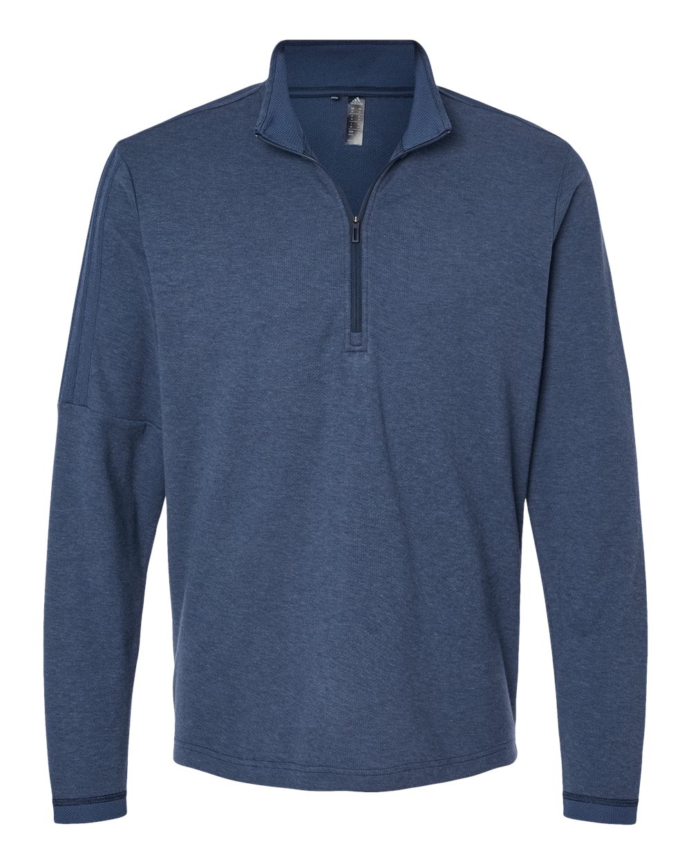 Adidas Men's 3-Stripes Quarter-Zip Sweater Pullover - A554 Collegiate Navy Melange