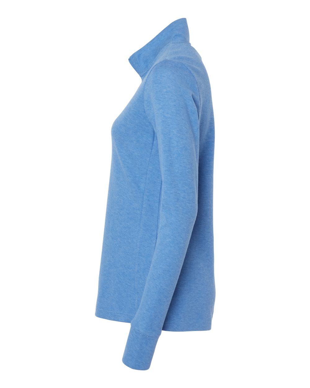 Adidas Women's 3-Stripes Quarter-Zip Sweater Pullover - A555 Focus Blue Melange