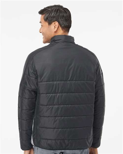 Adidas Men's 3-Stripes Puffer Full-Zip Jacket - A570 Black