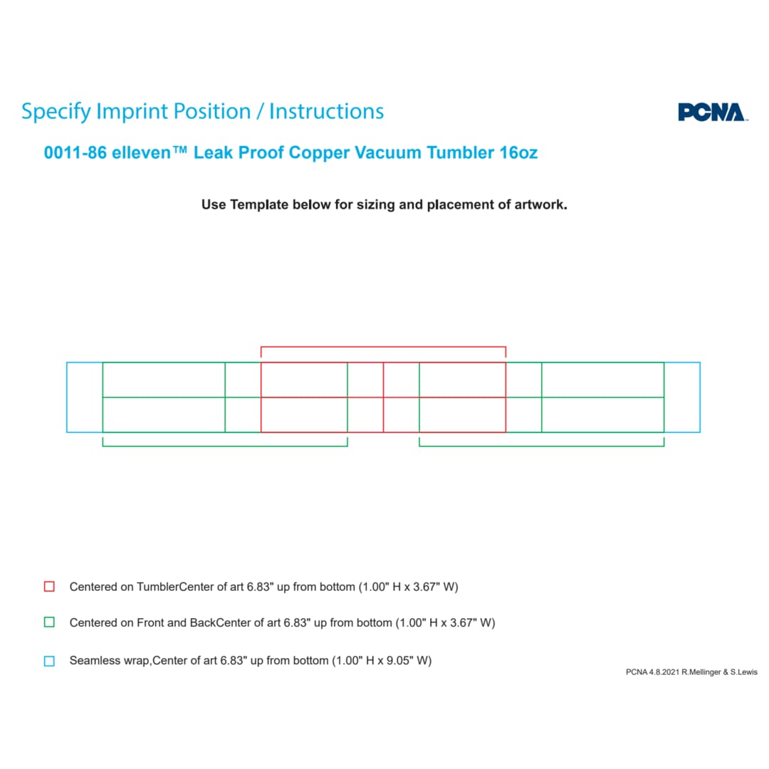 Elleven elleven™ Leak Proof Copper Vacuum Tumbler 16oz - 0011-86 Black
