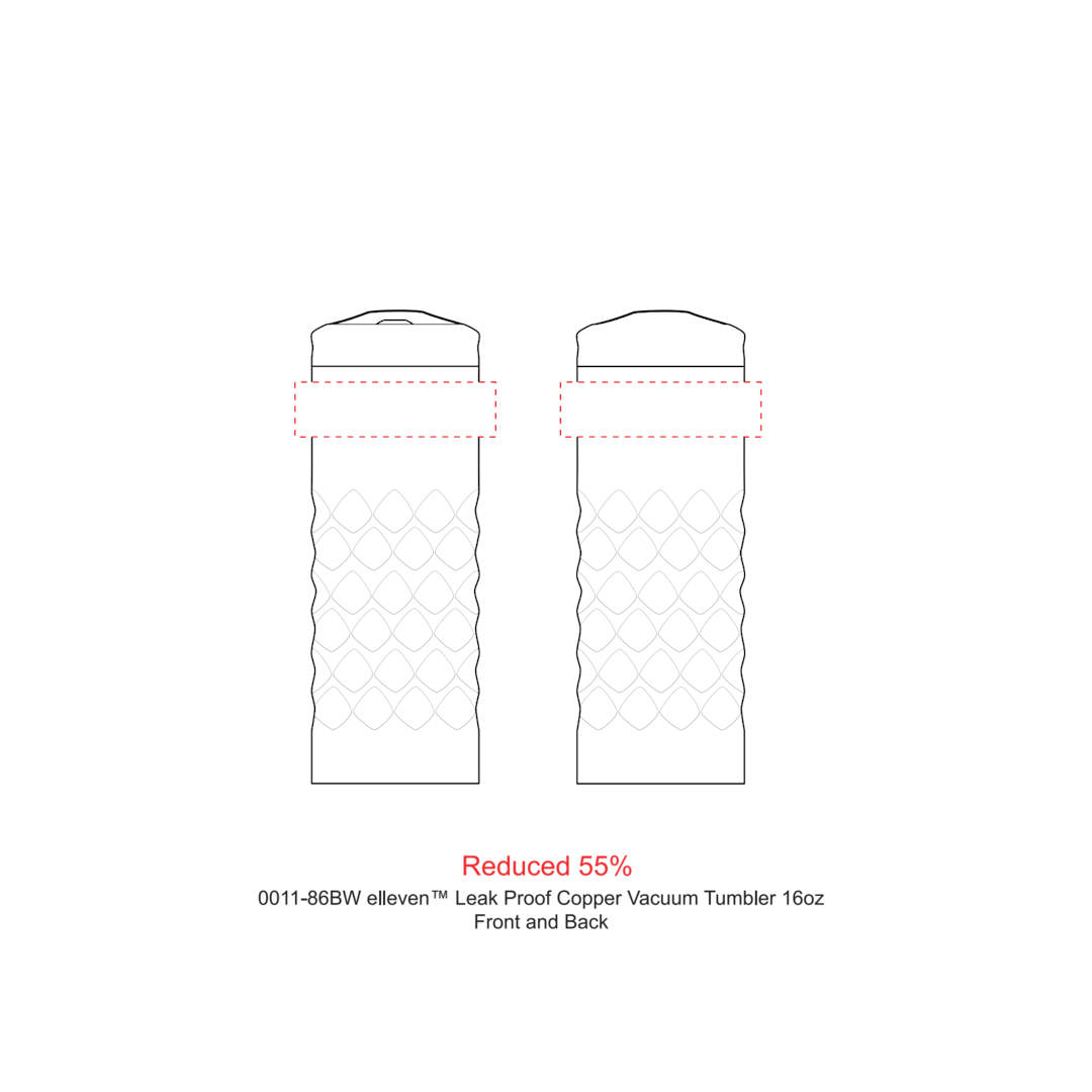 Elleven elleven™ Leak Proof Copper Vacuum Tumbler 16oz - 0011-86 Black
