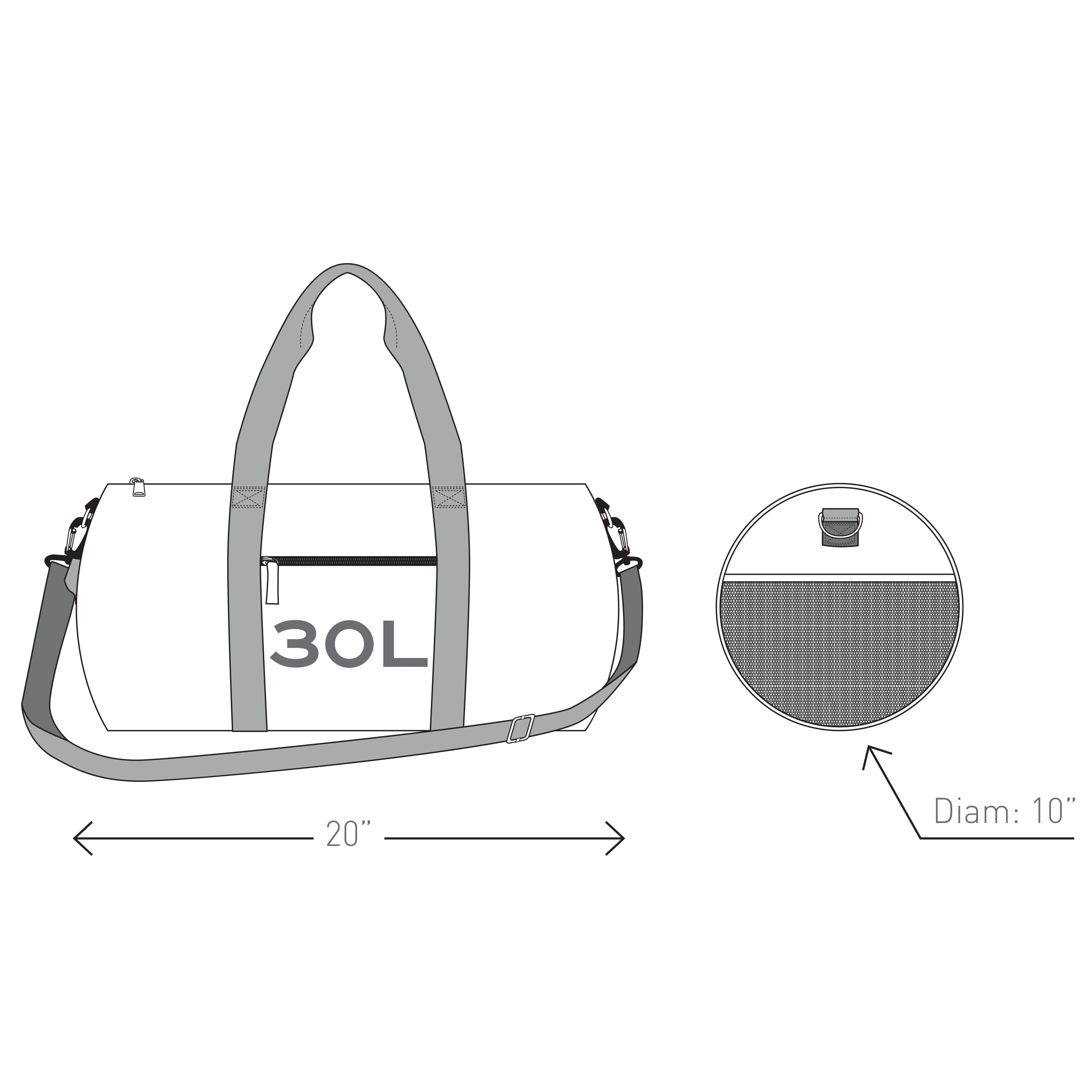 Spectorandco Nomad must haves 30l round duffle - BG205 