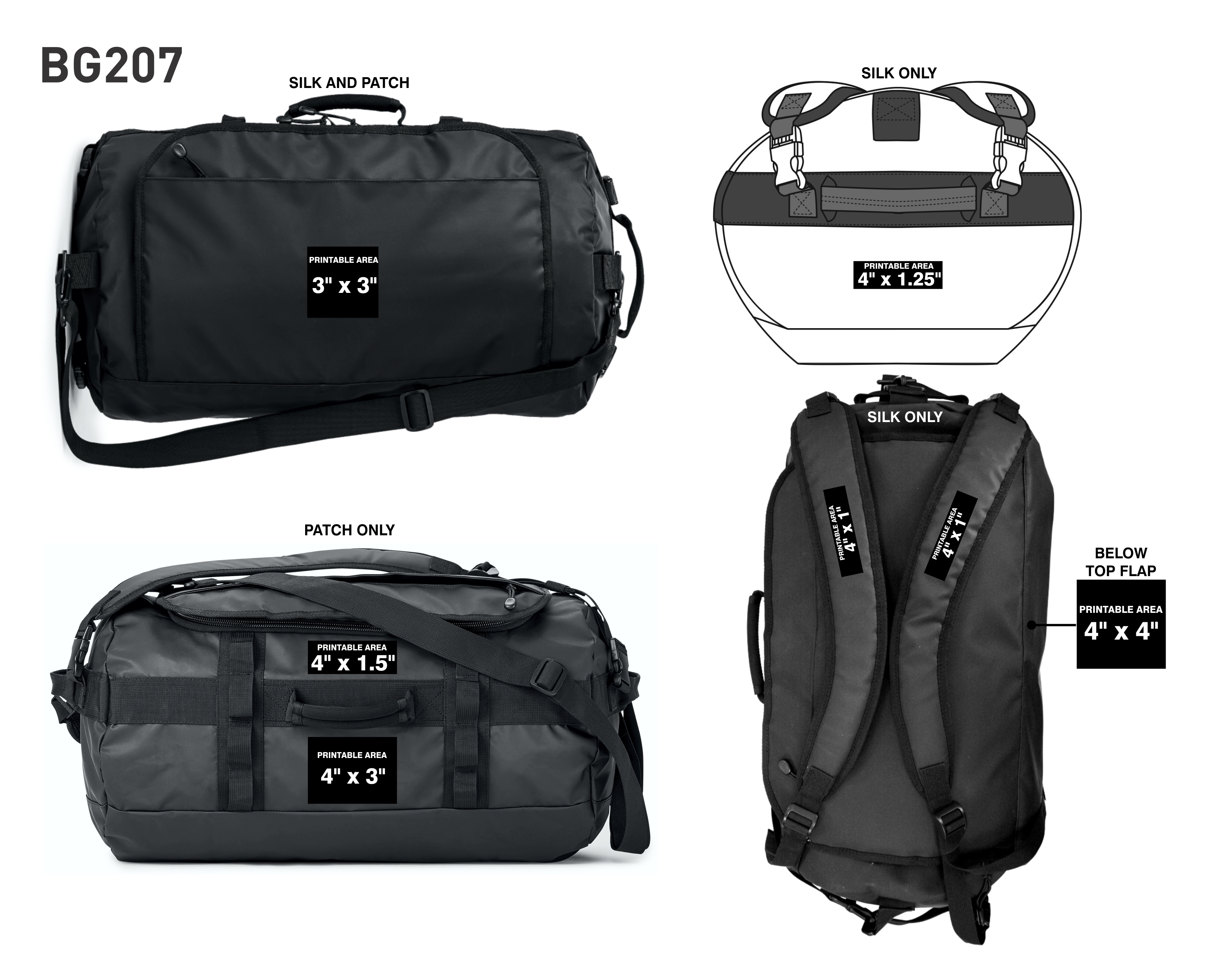 Spectorandco Call of the wild water resistant 45l duffle backpack - BG207 