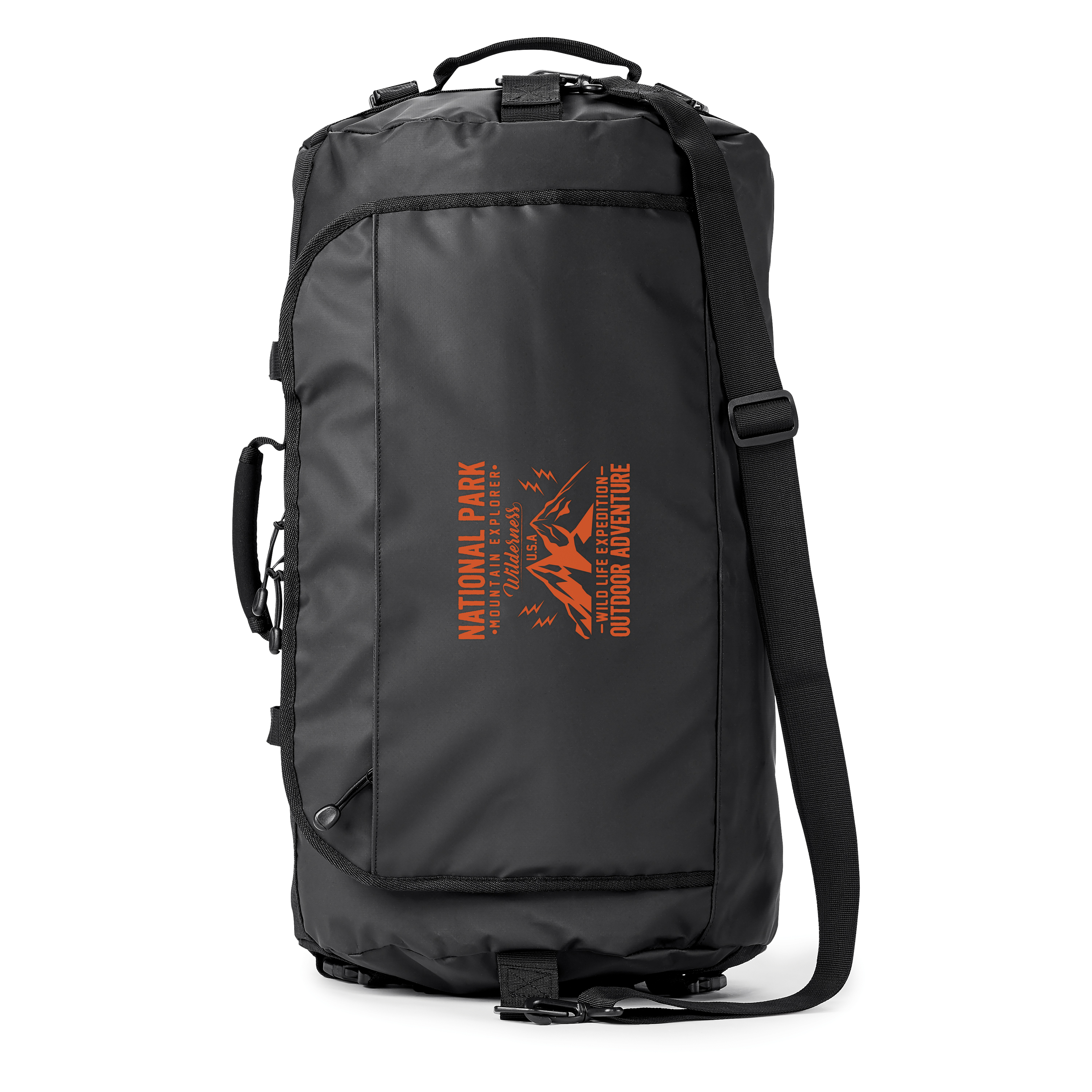 Spectorandco Call of the wild water resistant 45l duffle backpack - BG207 BLACK