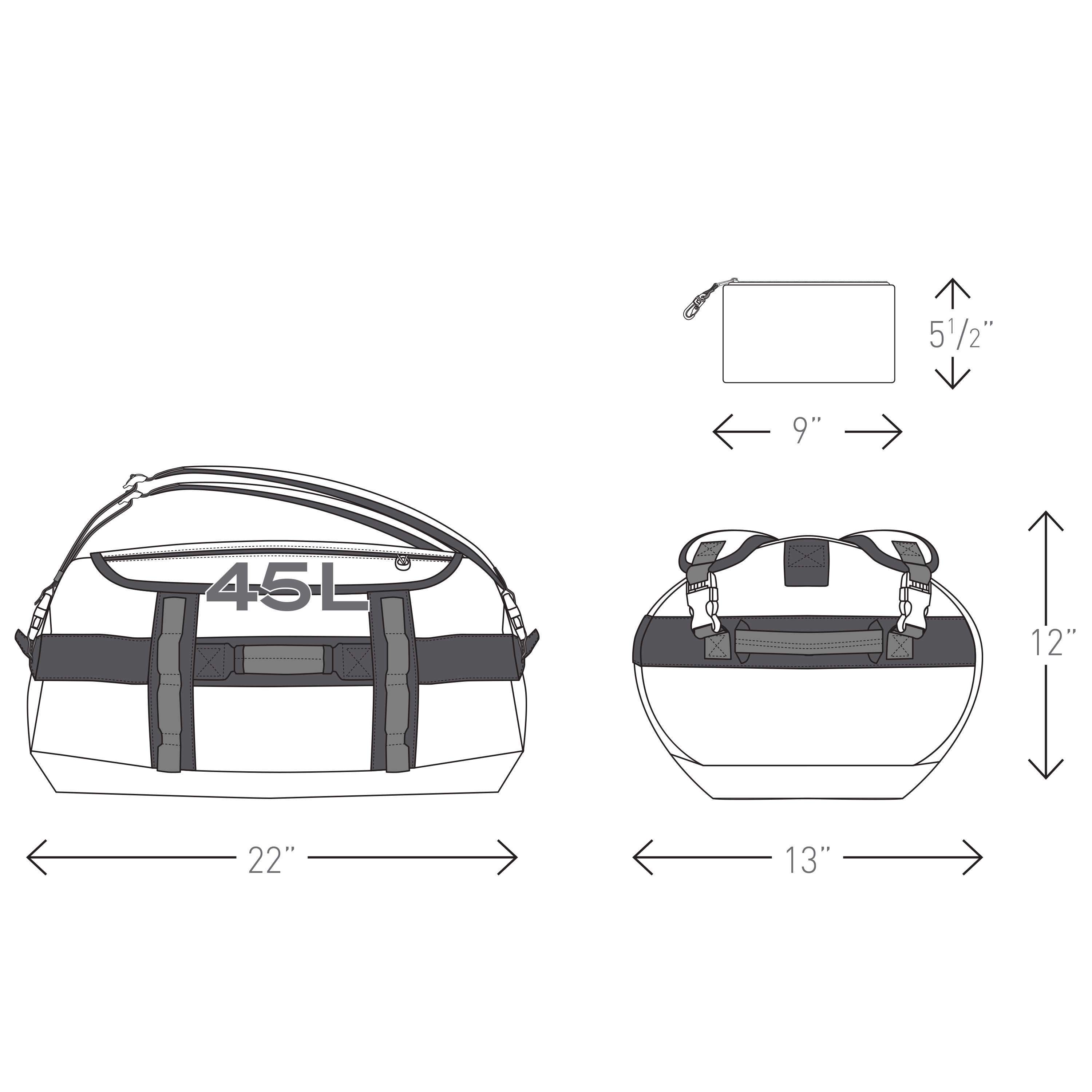 Spectorandco Call of the wild water resistant 45l duffle backpack - BG207 