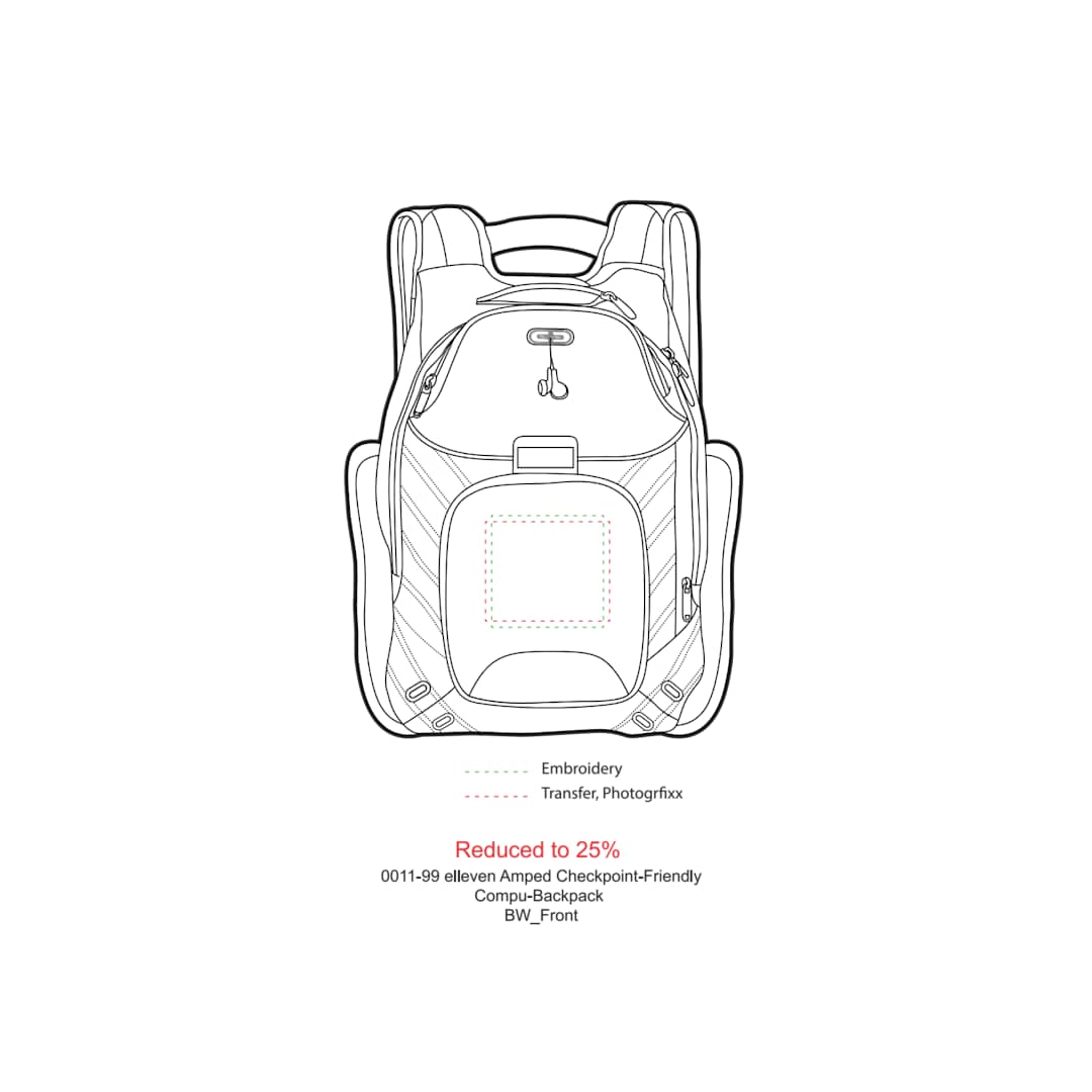 Elleven elleven™ Amped TSA 17" Computer Backpack - 0011-99 Black