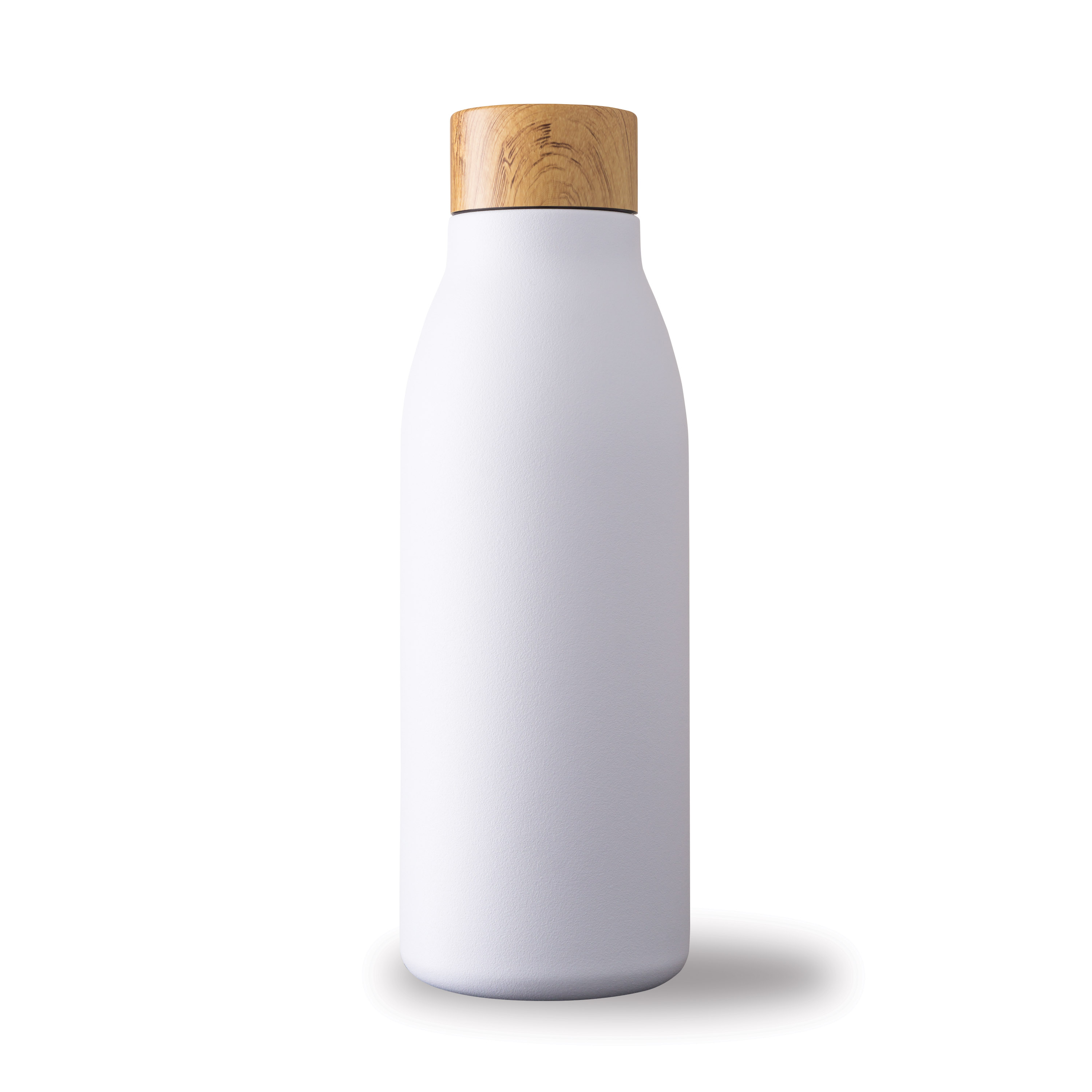 Spectorandco Top notch natural 600 ml / 20 oz stainless steel bottle - DW319 WHITE