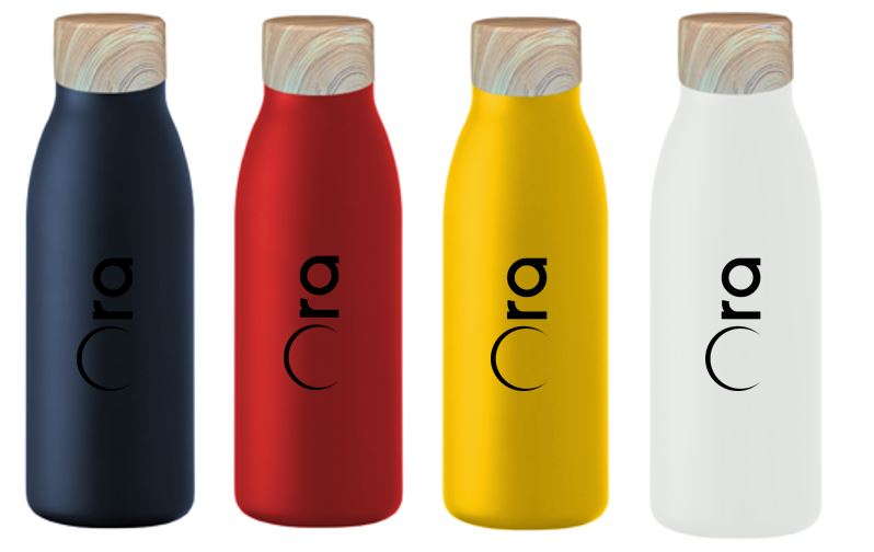 Spectorandco Top notch natural 600 ml / 20 oz stainless steel bottle - DW319 