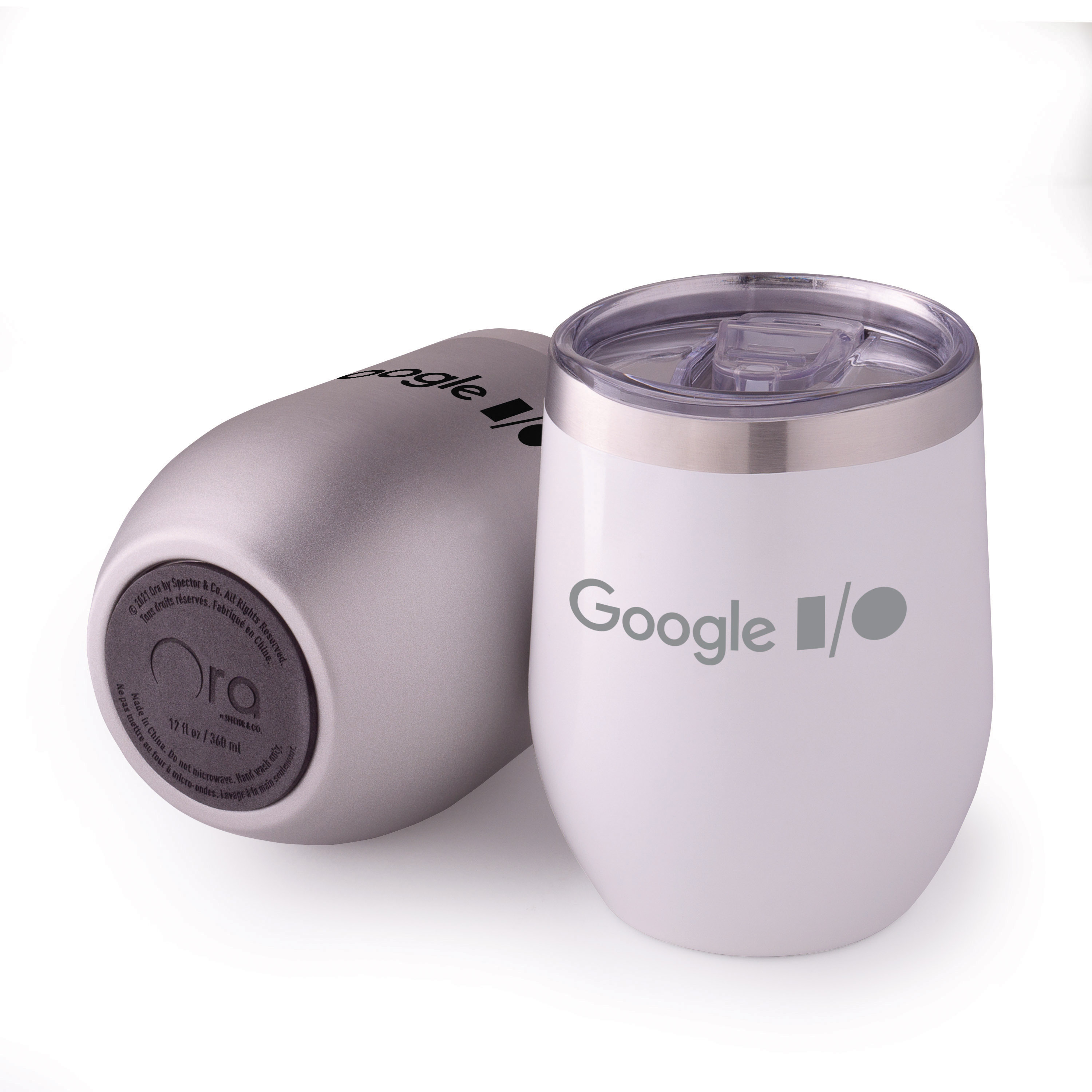 Spectorandco Small talk metallic 300 ml / 10 oz stainless steel stemless cup - DW403 