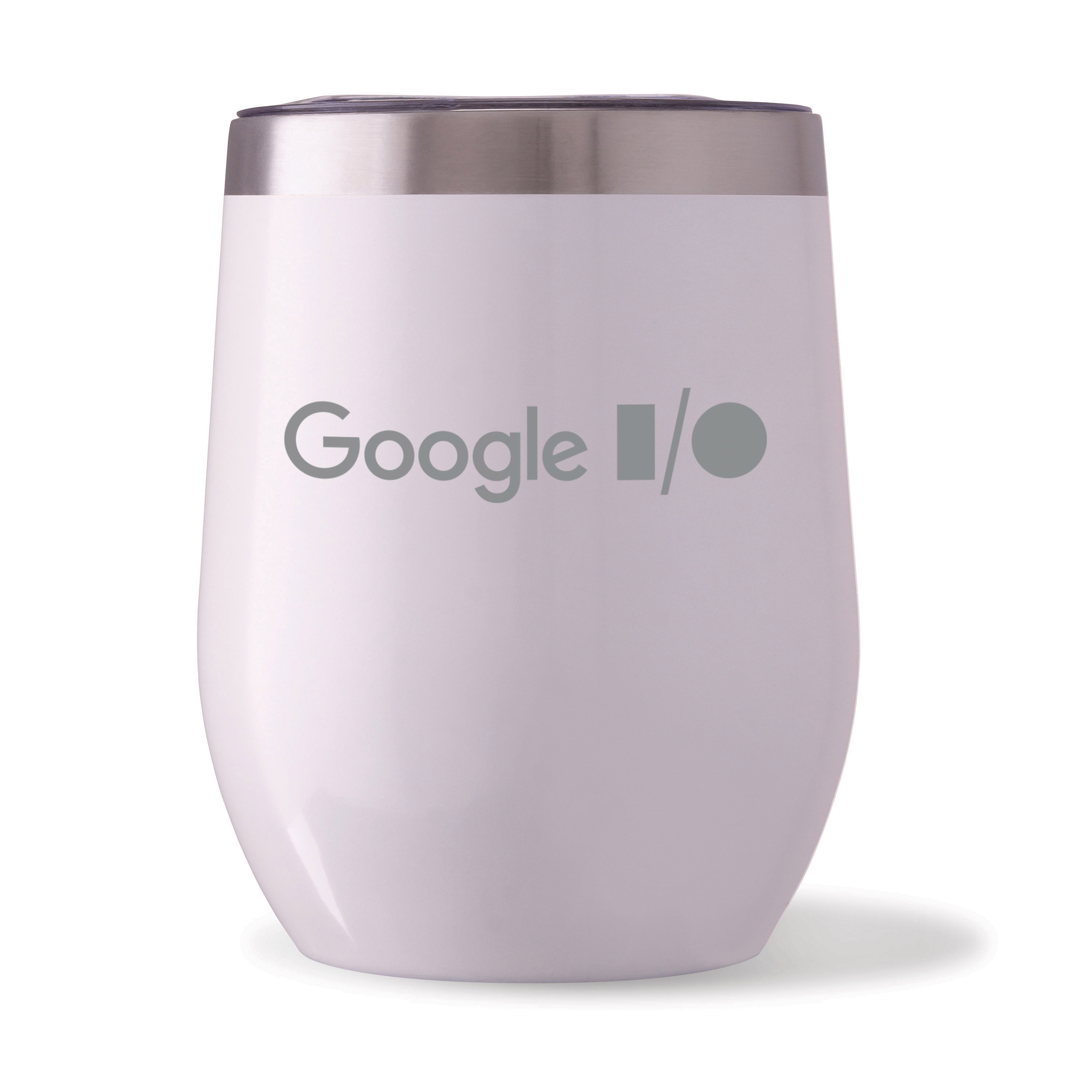 Spectorandco Small talk metallic 300 ml / 10 oz stainless steel stemless cup - DW403 WHITE PEARL