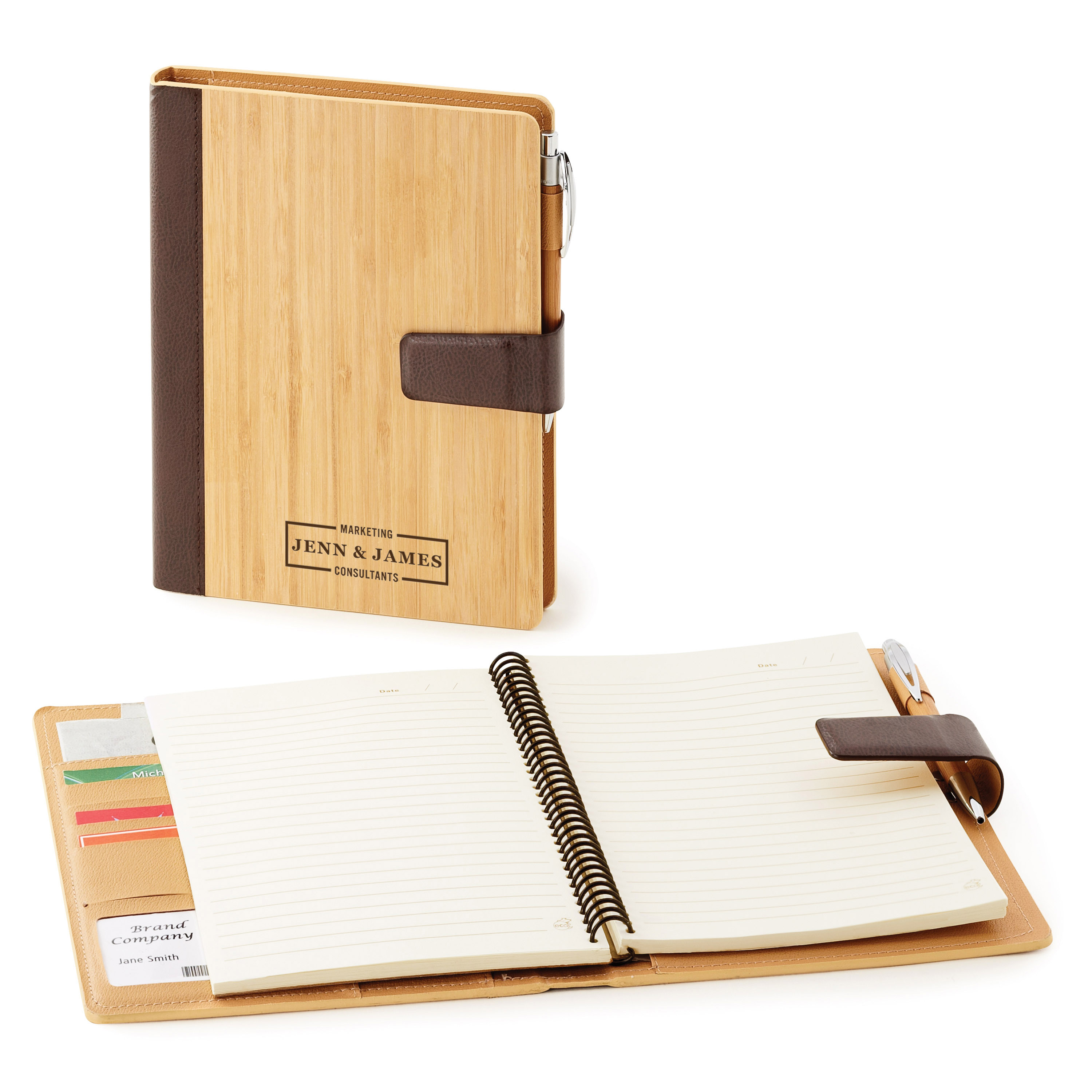Spectorandco Bamboo refillable journal - EC3069 