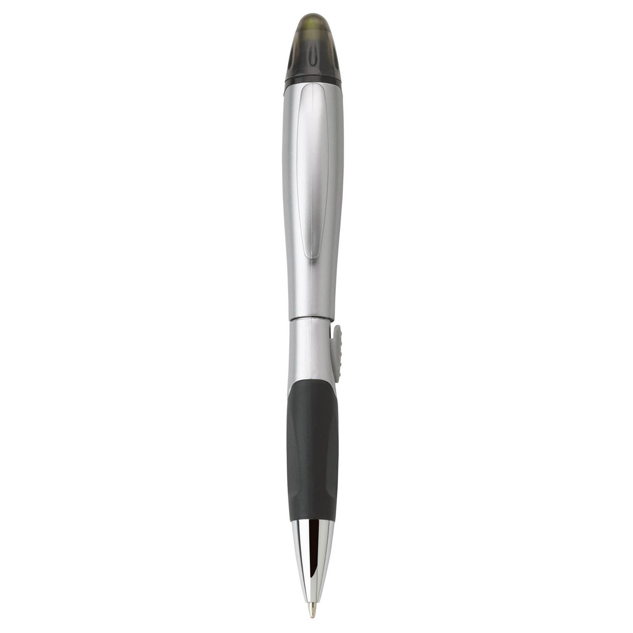 Spectorandco Silver blossom ballpoint pen/highlighter - G1032 
