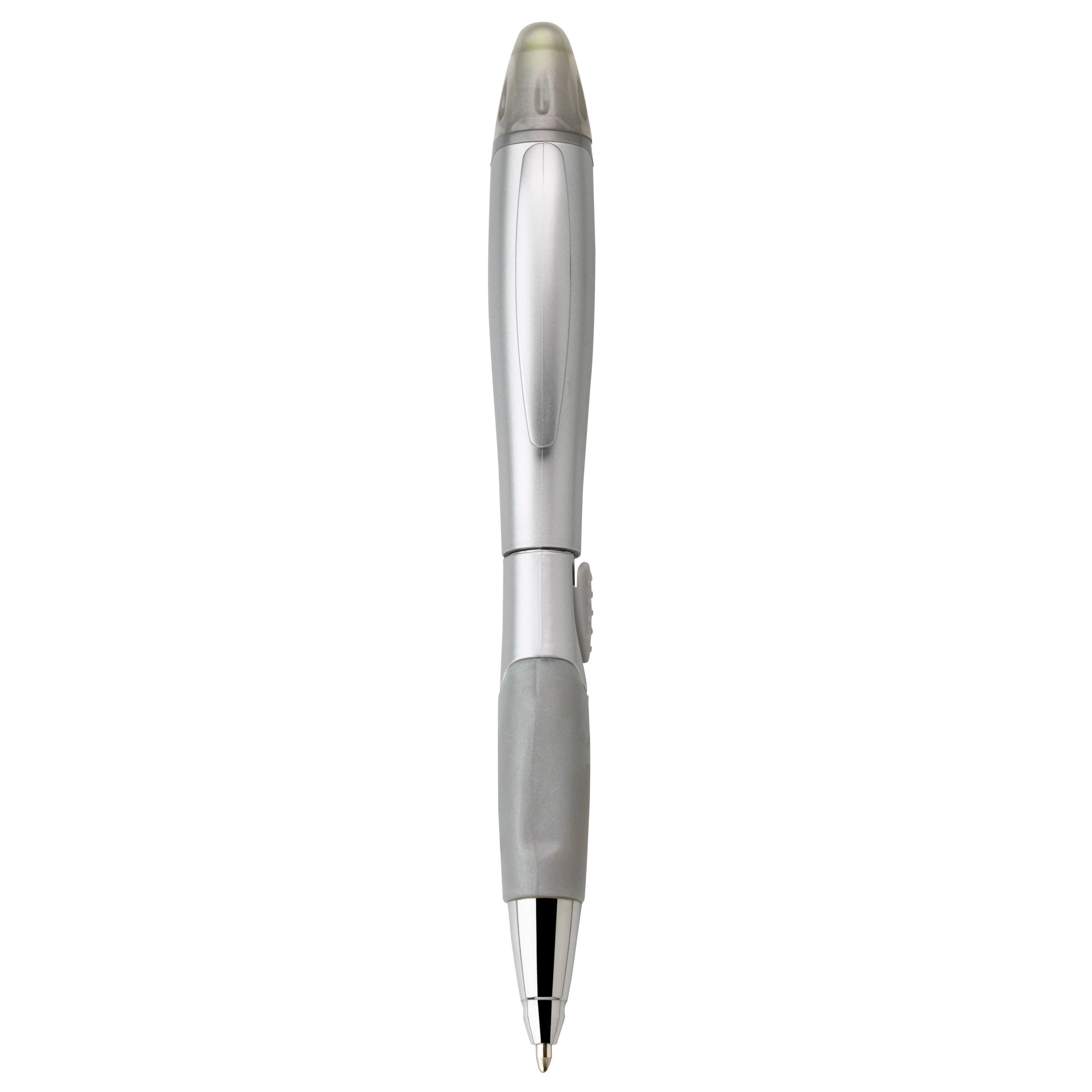 Spectorandco Silver blossom ballpoint pen/highlighter - G1032 