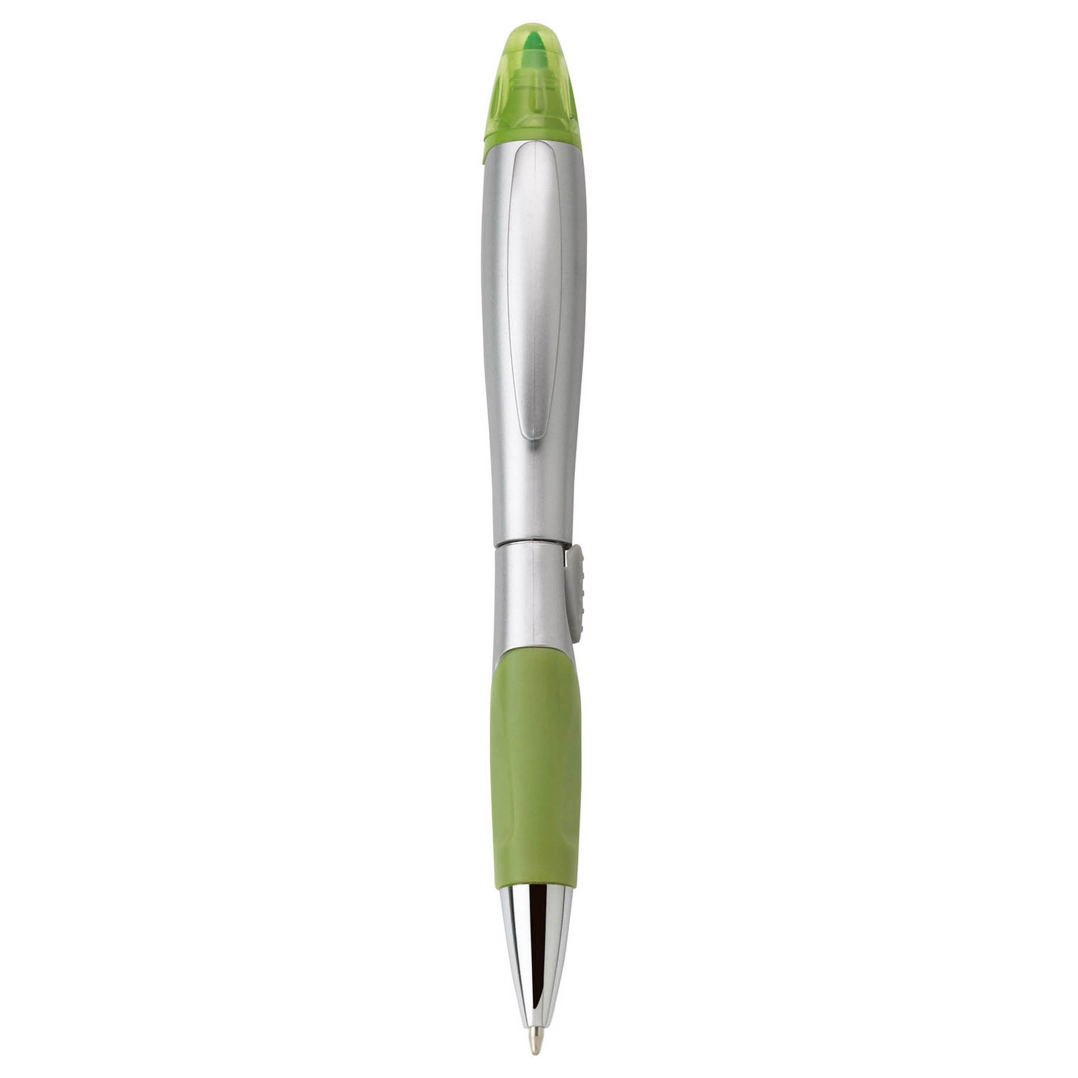 Spectorandco Silver blossom ballpoint pen/highlighter - G1032 GREEN