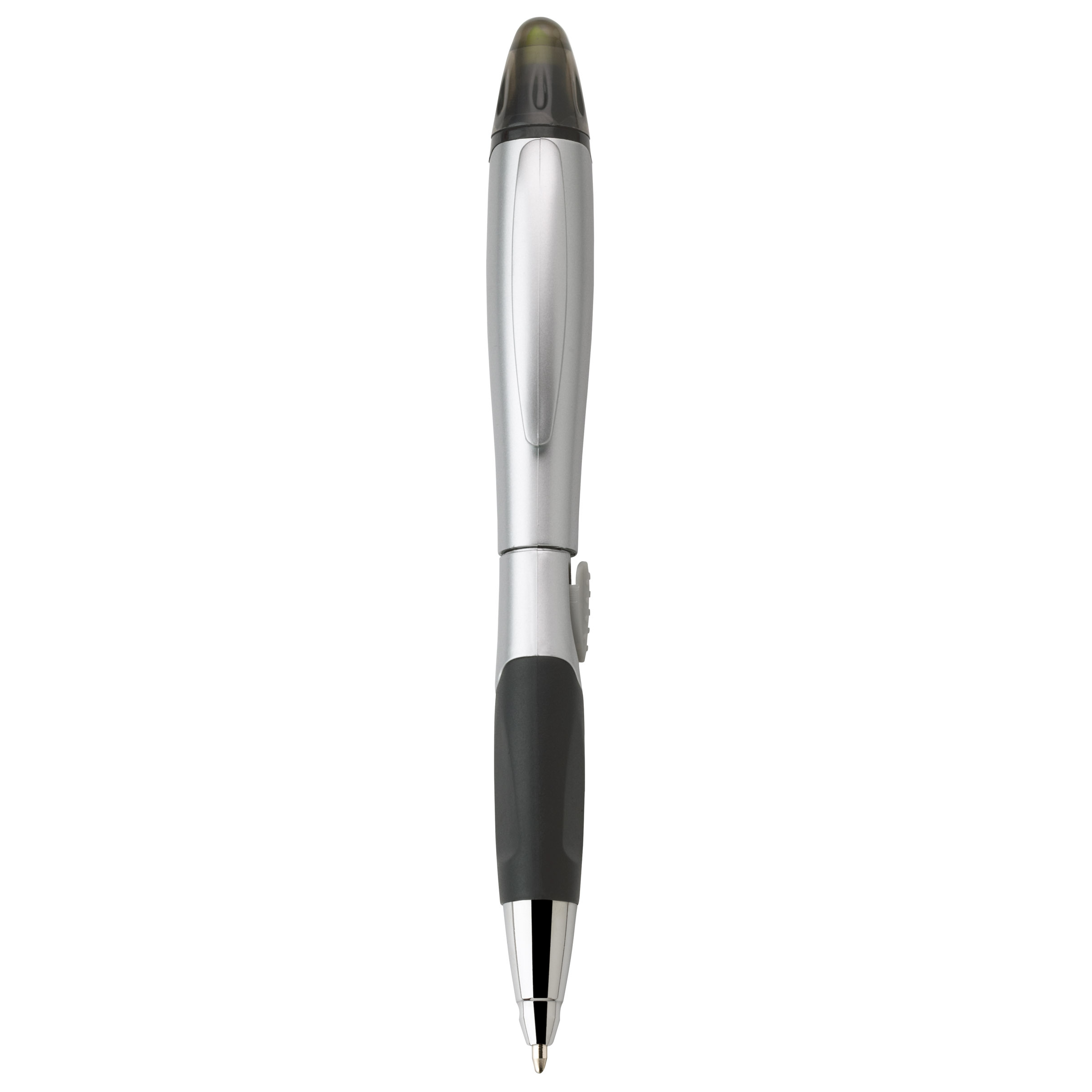 Spectorandco Silver blossom ballpoint pen/highlighter - G1032 BLACK