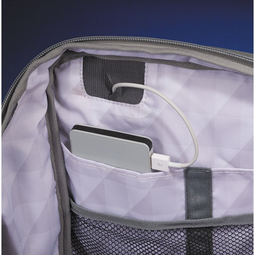 Zoom Zoom Grid 15" TSA Computer Backpack - 0022-59 Gray