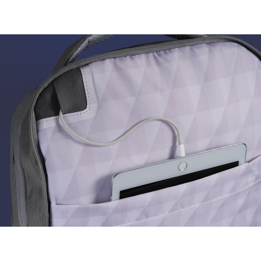Zoom Zoom Grid 15" TSA Computer Backpack - 0022-59 Gray