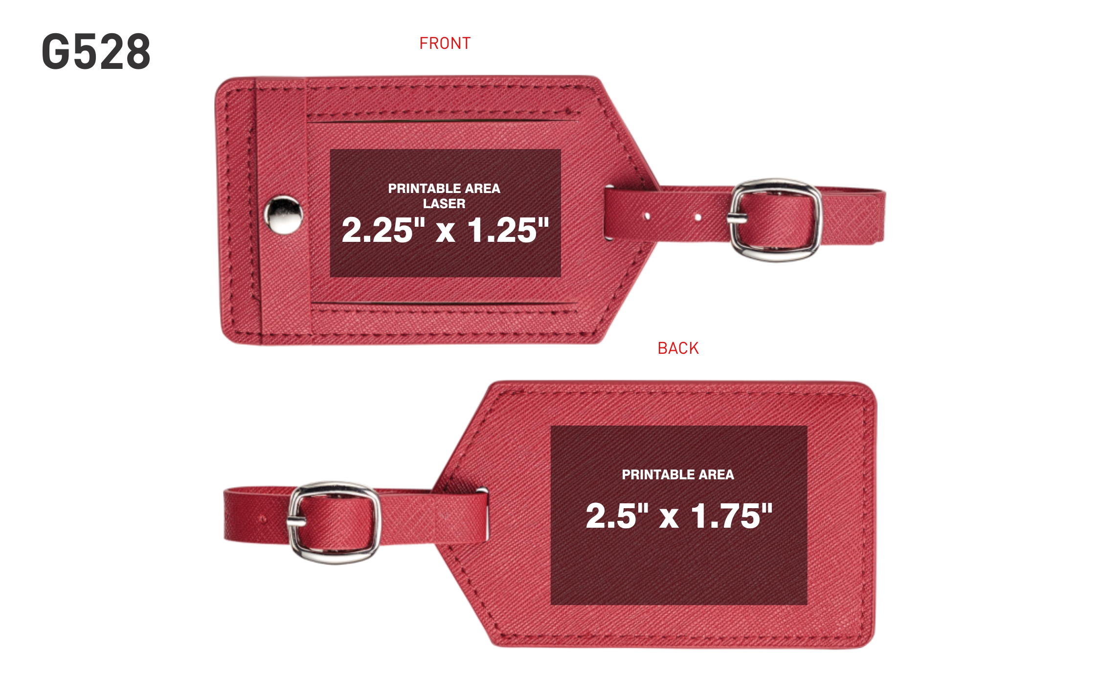 Spectorandco Toscano genuine leather luggage tag - G528 