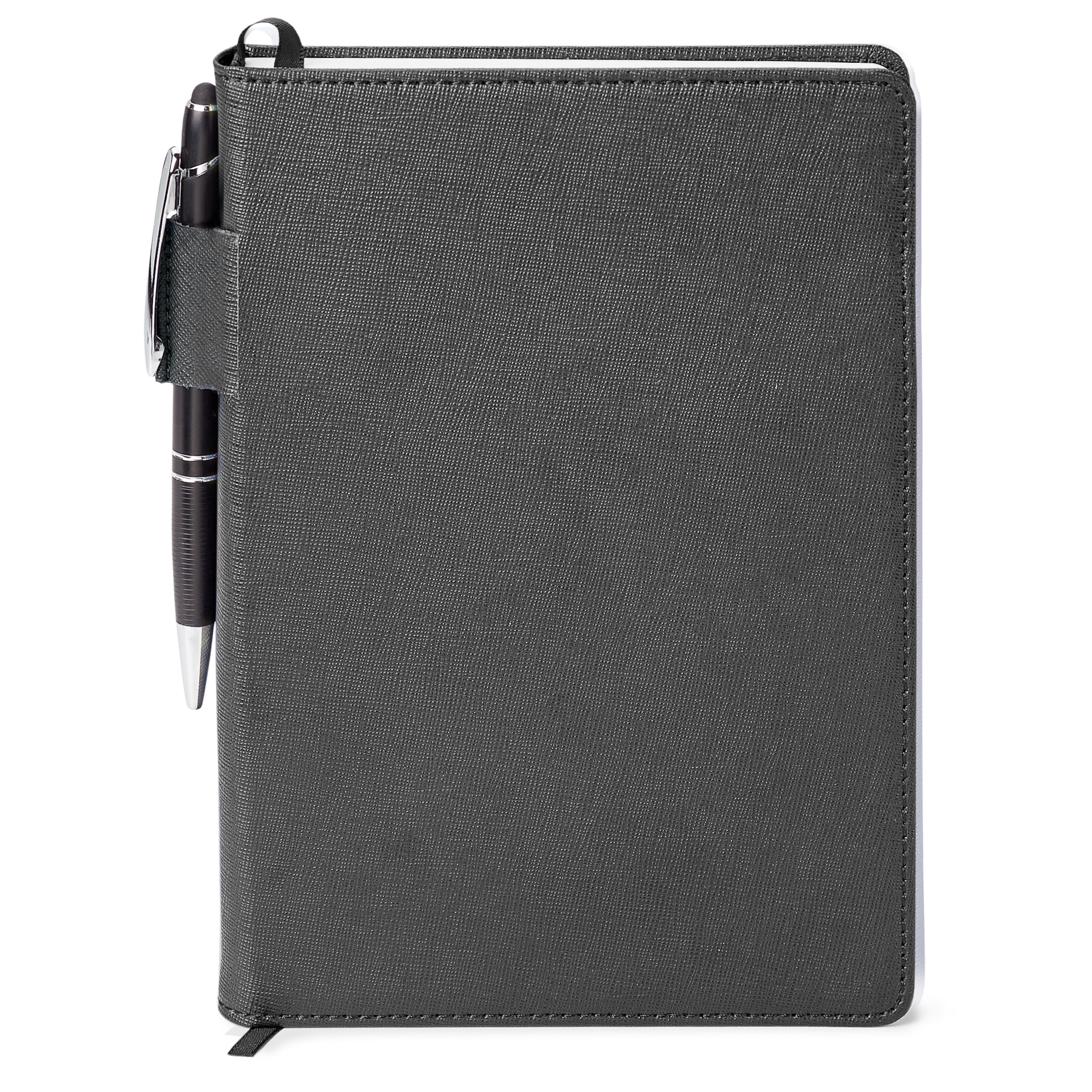 Spectorandco Genuine leather non-refillable journal kit - GF4668 BLACK