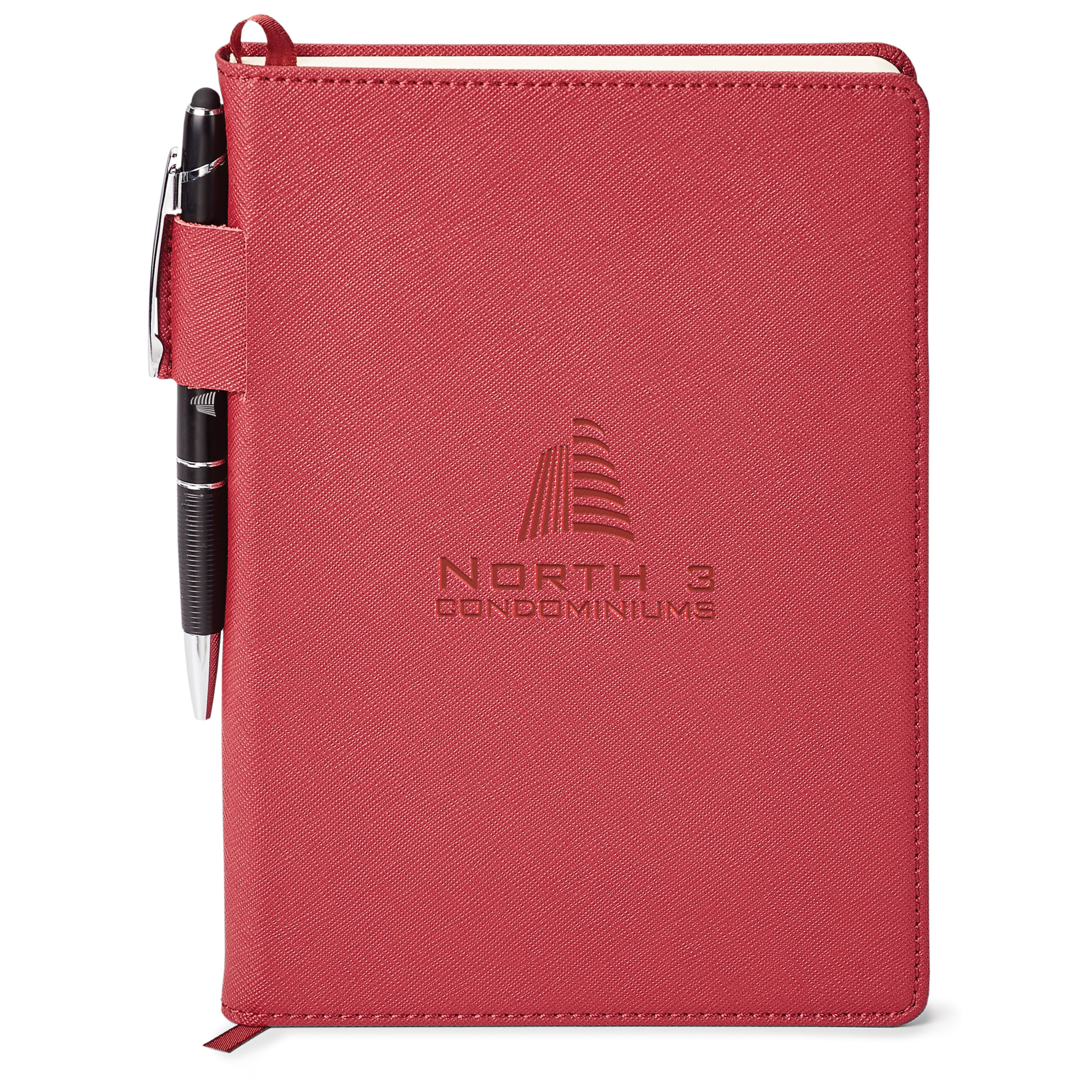 Spectorandco Genuine leather non-refillable journal kit - GF4668 RED