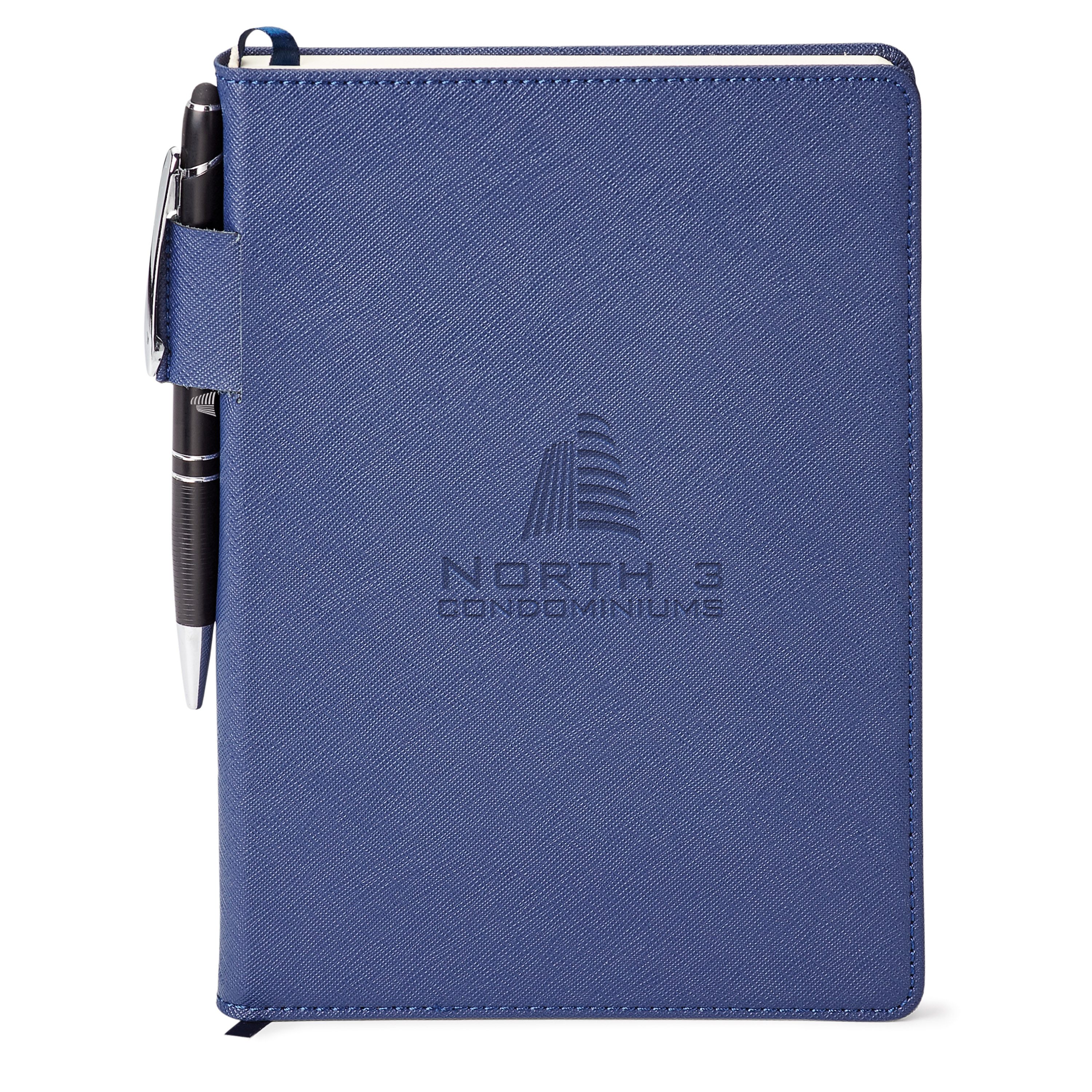 Spectorandco Genuine leather non-refillable journal kit - GF4668 BLUE