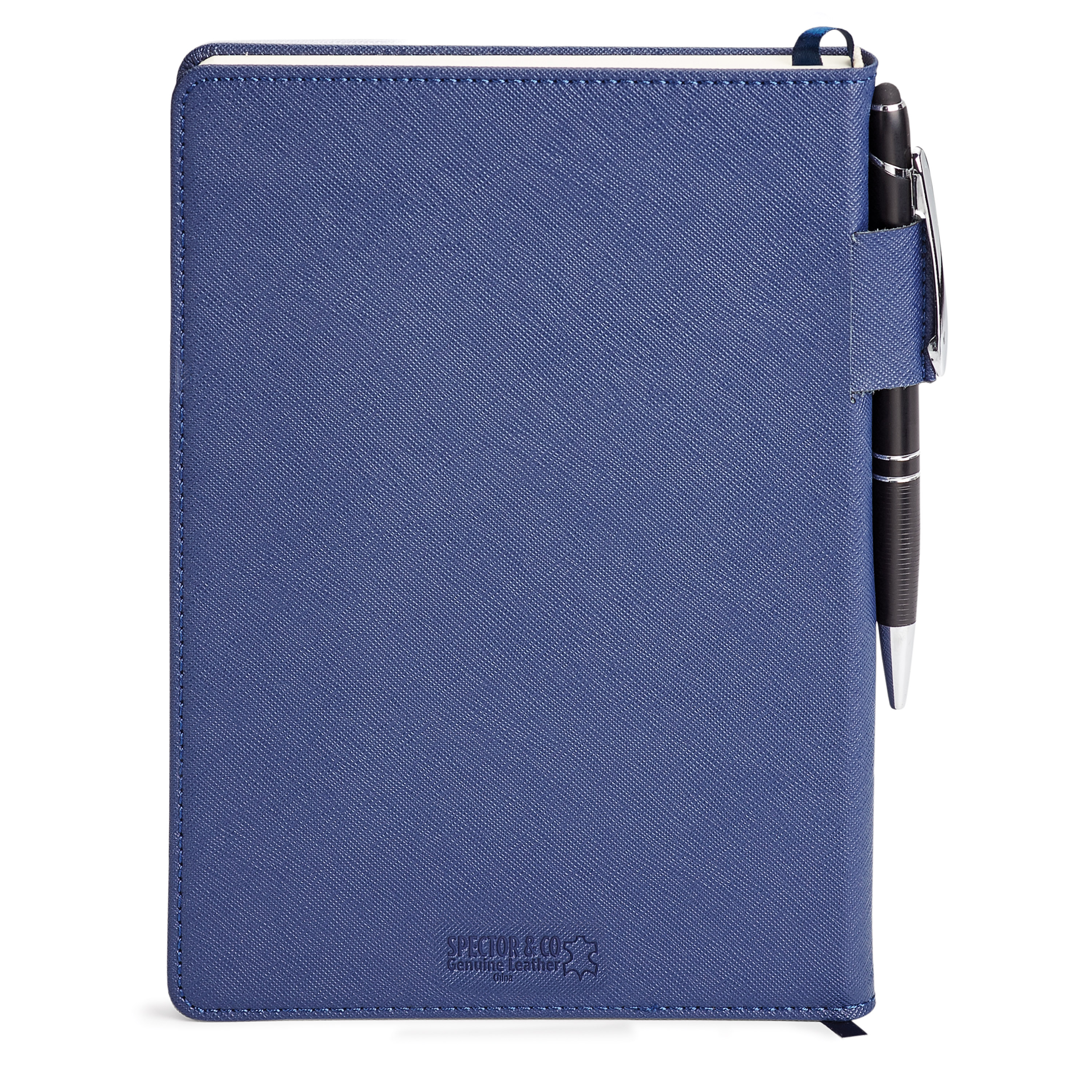 Spectorandco Genuine leather non-refillable journal kit - GF4668 BLUE