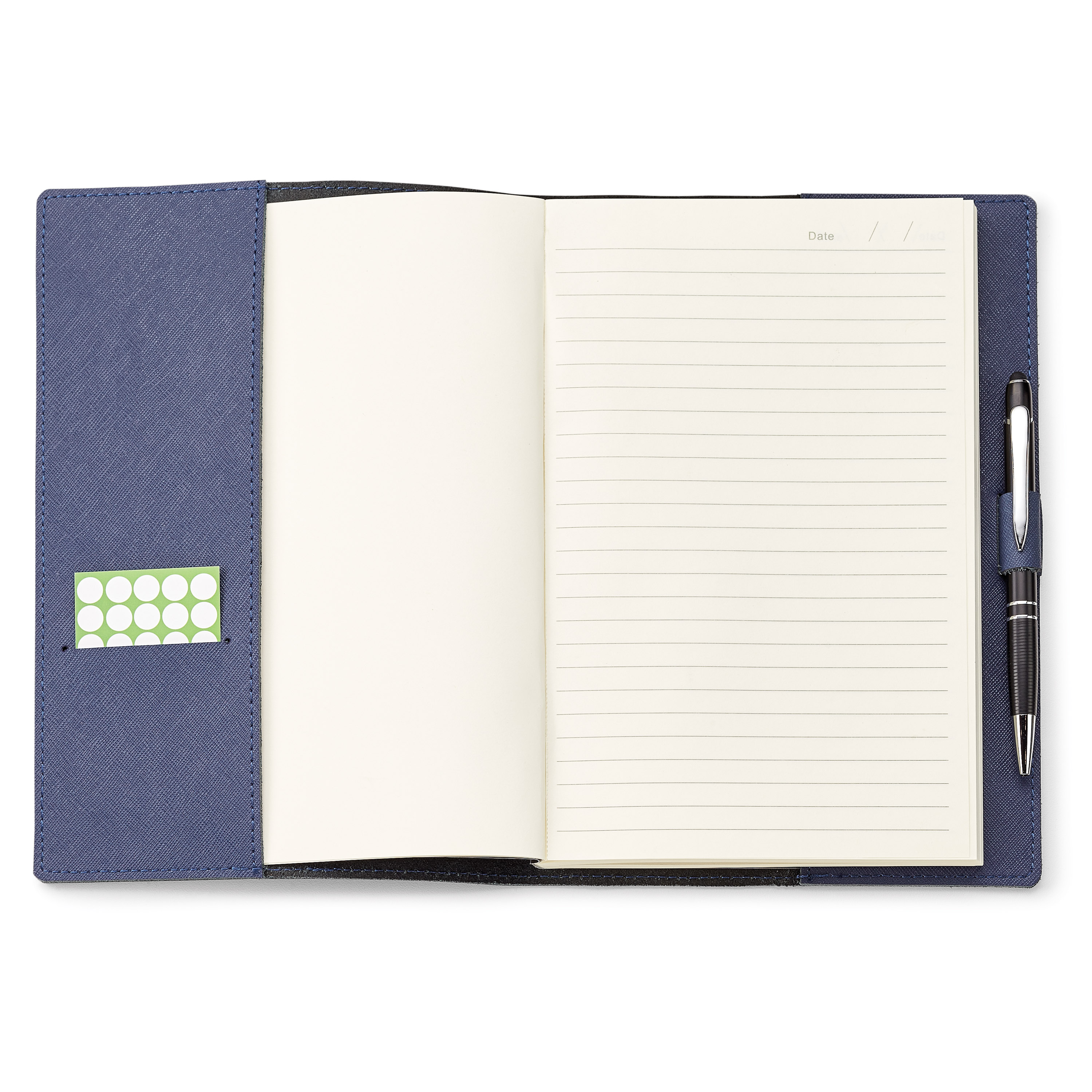 Spectorandco Genuine leather refillable journal combo - GF4678 BLUE