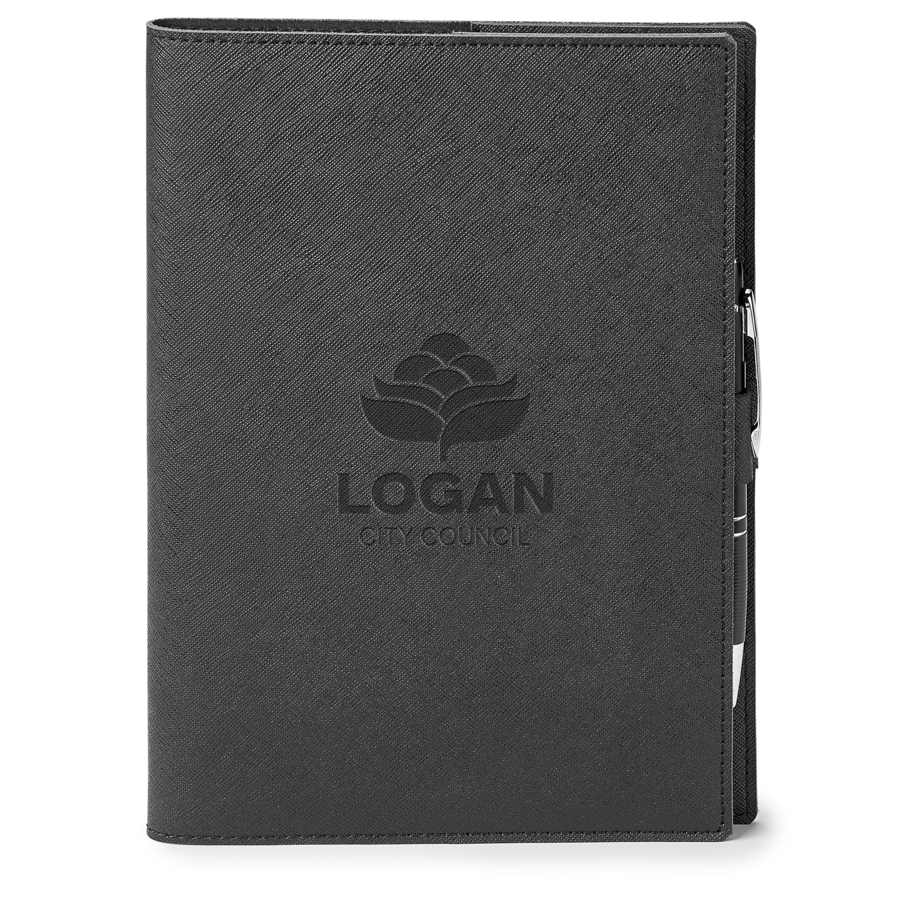 Spectorandco Genuine leather refillable journal combo - GF4678 BLACK