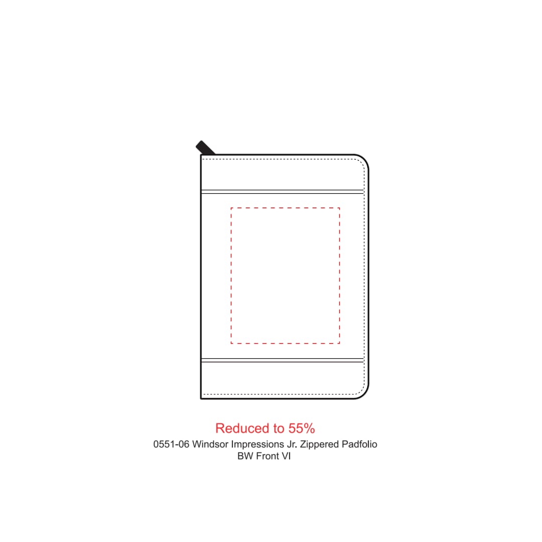 FSC&#174; Mix Windsor Impressions Jr. Zip Padfolio - 0551-06 Black