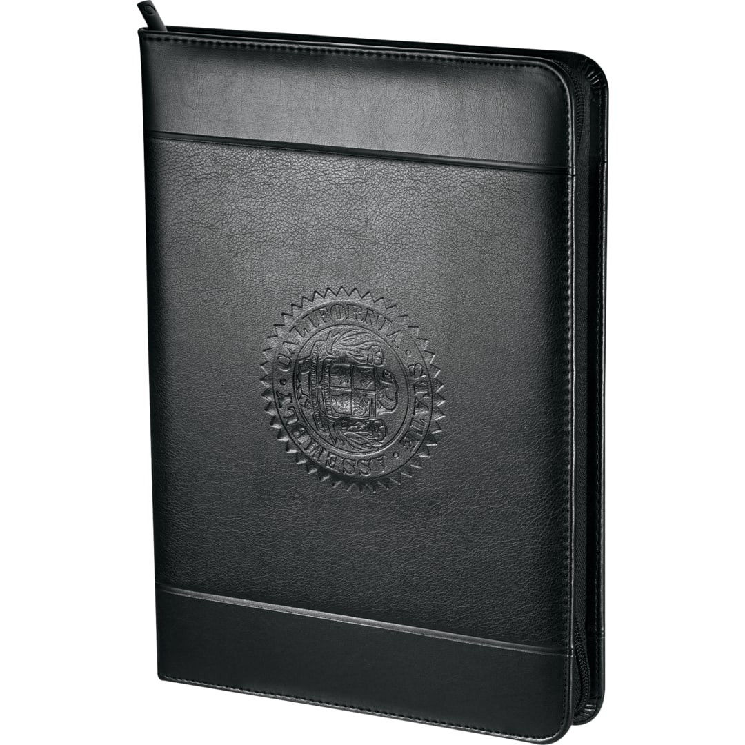 FSC&#174; Mix Windsor Impressions Zip Padfolio - 0551-10 Black