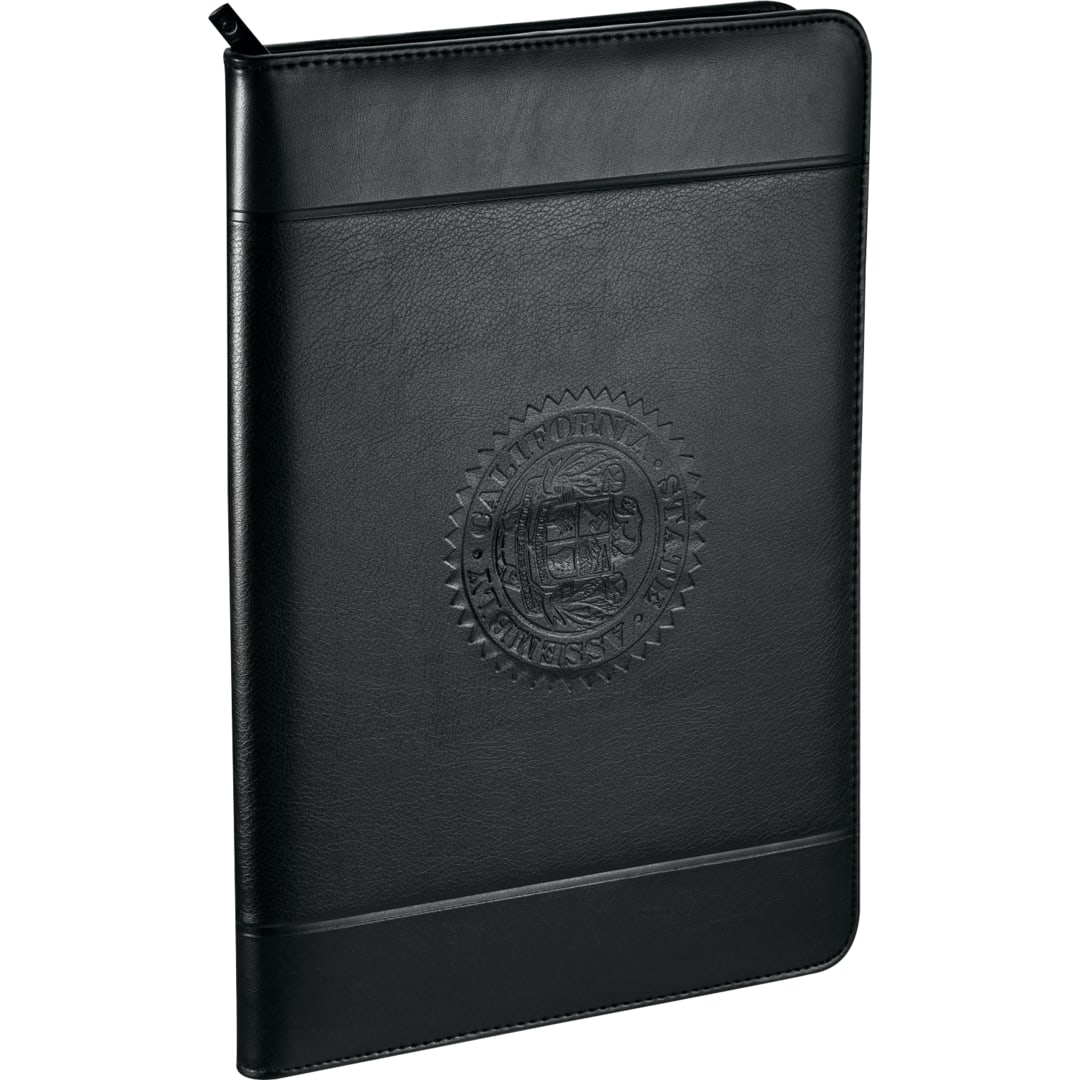 FSC&#174; Mix Windsor Impressions Zip Padfolio - 0551-10 Black
