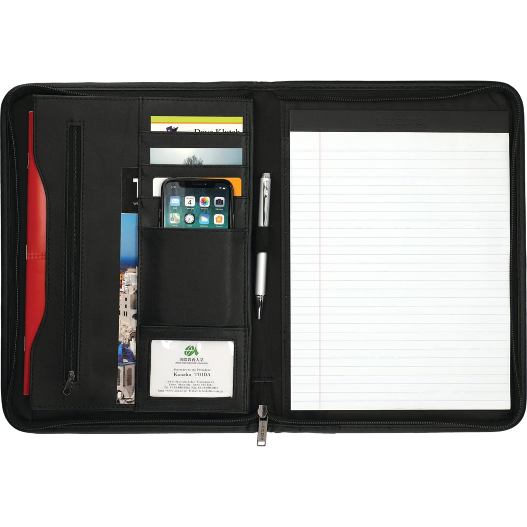FSC® Mix Executive DuraHyde Zippered Padfolio - 0600-10 Black