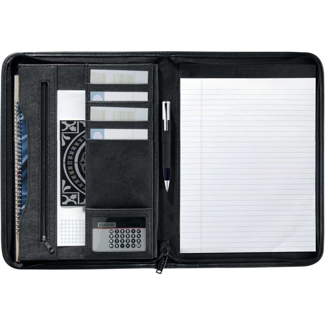 FSC® Mix Executive DuraHyde Zippered Padfolio - 0600-10 Black