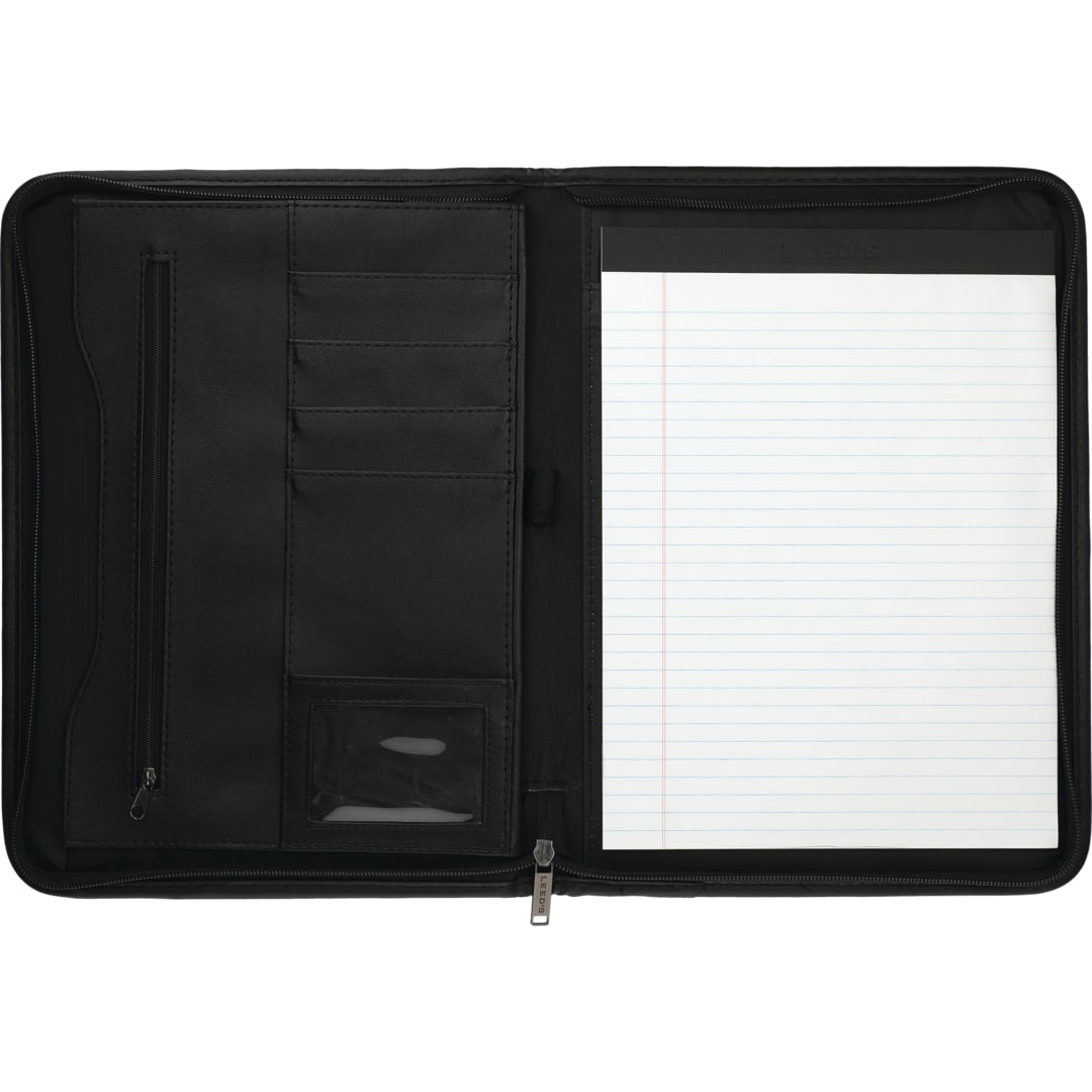 FSC® Mix Executive DuraHyde Zippered Padfolio - 0600-10 Black
