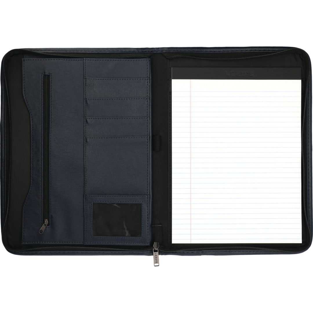 FSC® Mix Executive DuraHyde Zippered Padfolio - 0600-10 Blue
