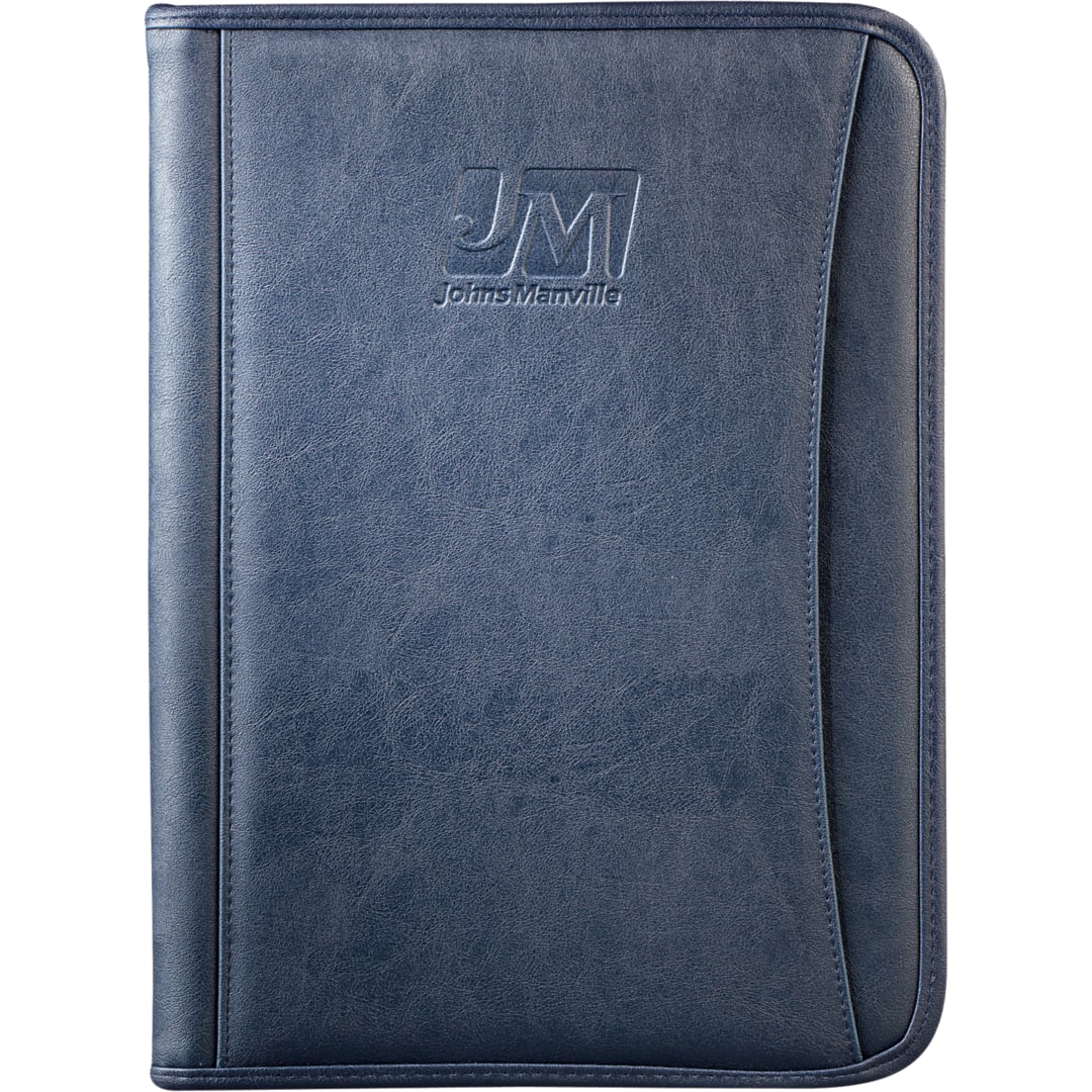 FSC® Mix Executive DuraHyde Zippered Padfolio - 0600-10 Blue