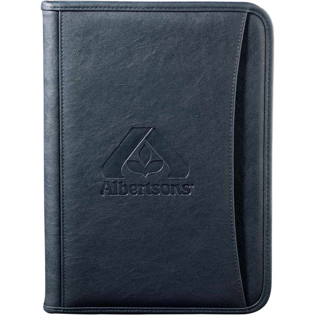 FSC® Mix Executive DuraHyde Zippered Padfolio - 0600-10 Blue