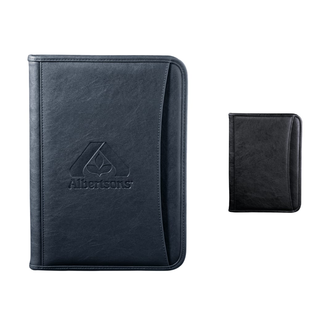 FSC® Mix Executive DuraHyde Zippered Padfolio - 0600-10 Blue