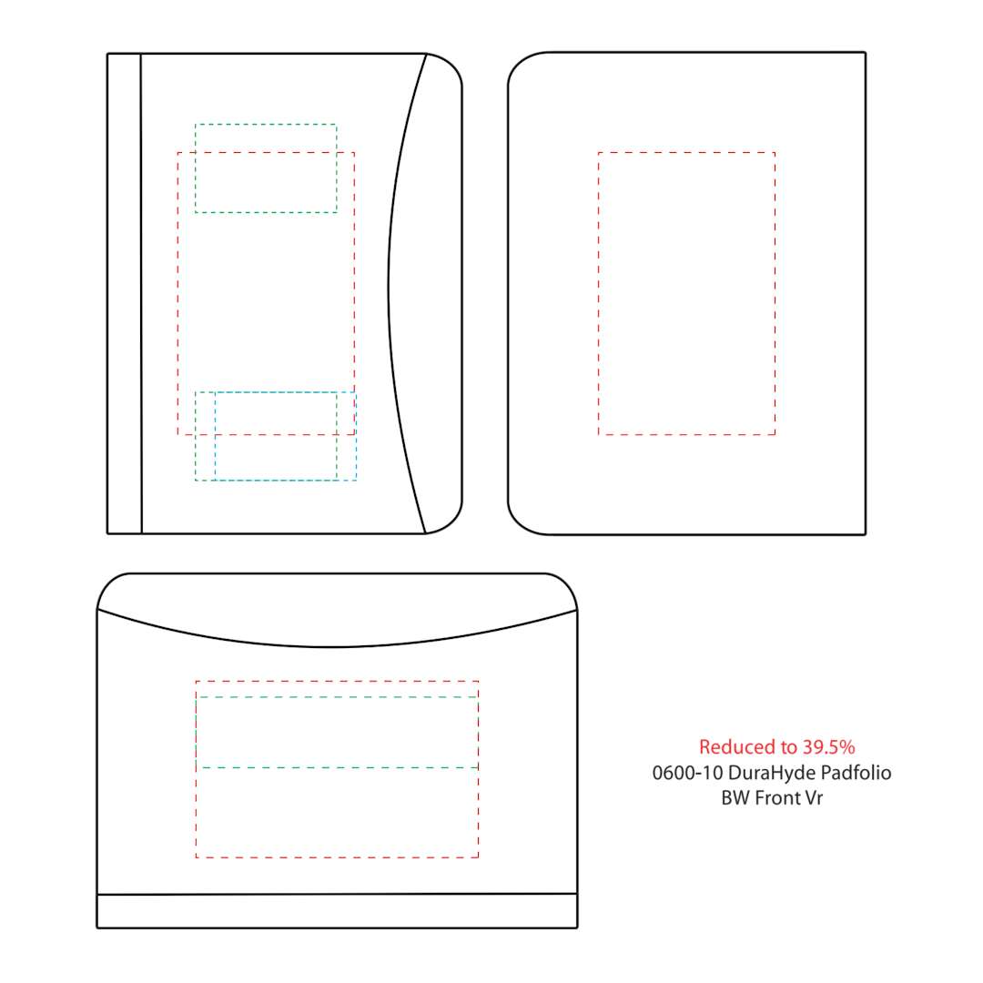 FSC® Mix Executive DuraHyde Zippered Padfolio - 0600-10 Black