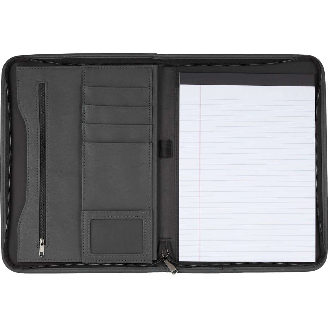 FSC® Mix Executive DuraHyde Zippered Padfolio - 0600-10 Black