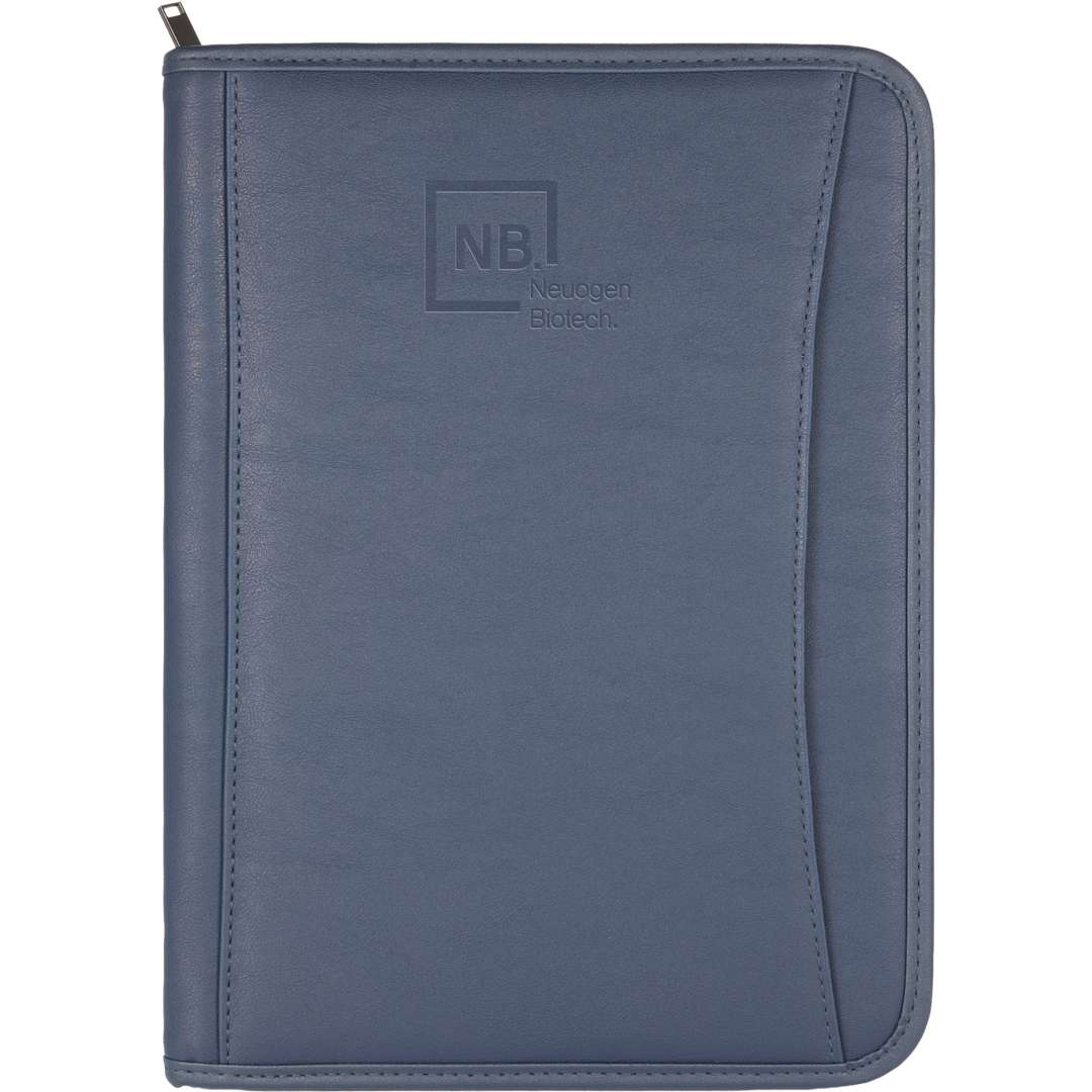 FSC® Mix Executive DuraHyde Zippered Padfolio - 0600-10 Blue