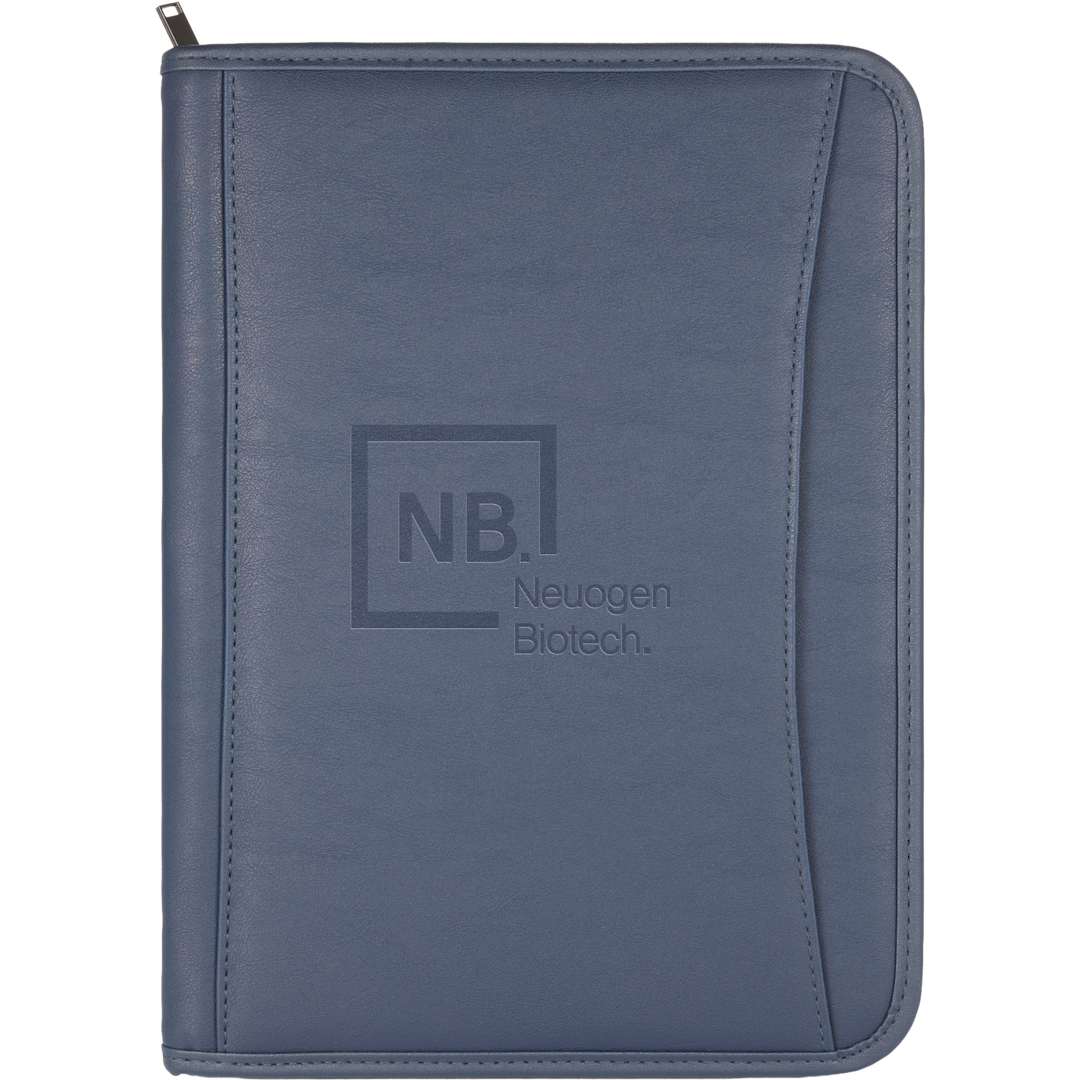 FSC® Mix Executive DuraHyde Zippered Padfolio - 0600-10 Blue