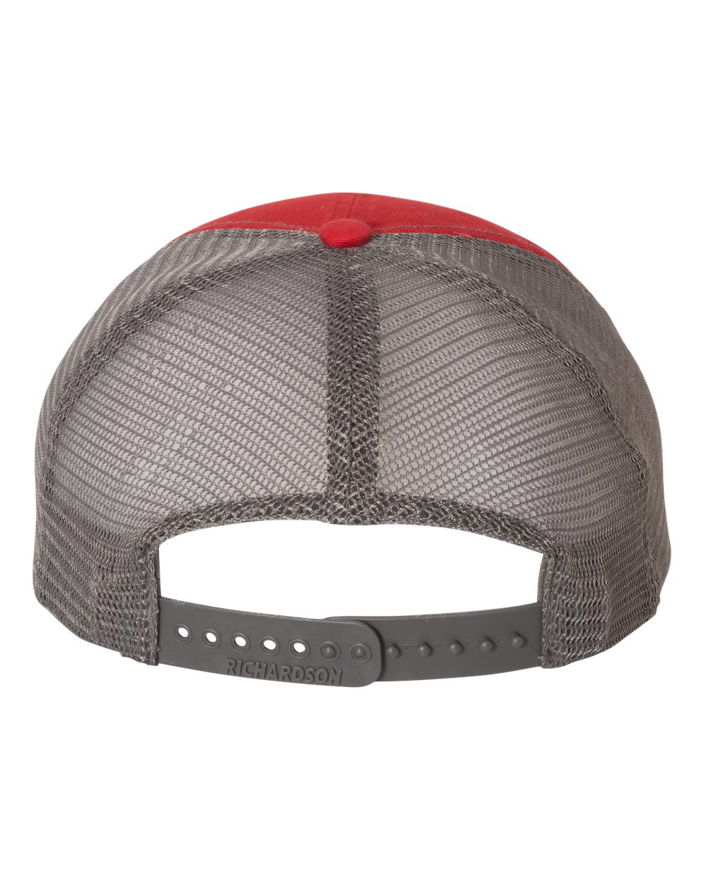 Richardson Garment-Washed Trucker Cap - 111 Red- Charcoal