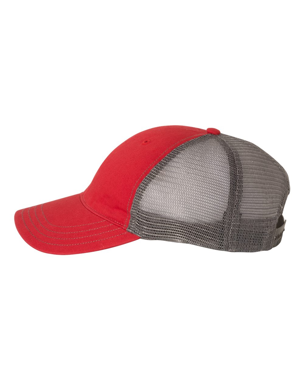Richardson Garment-Washed Trucker Cap - 111 Red- Charcoal